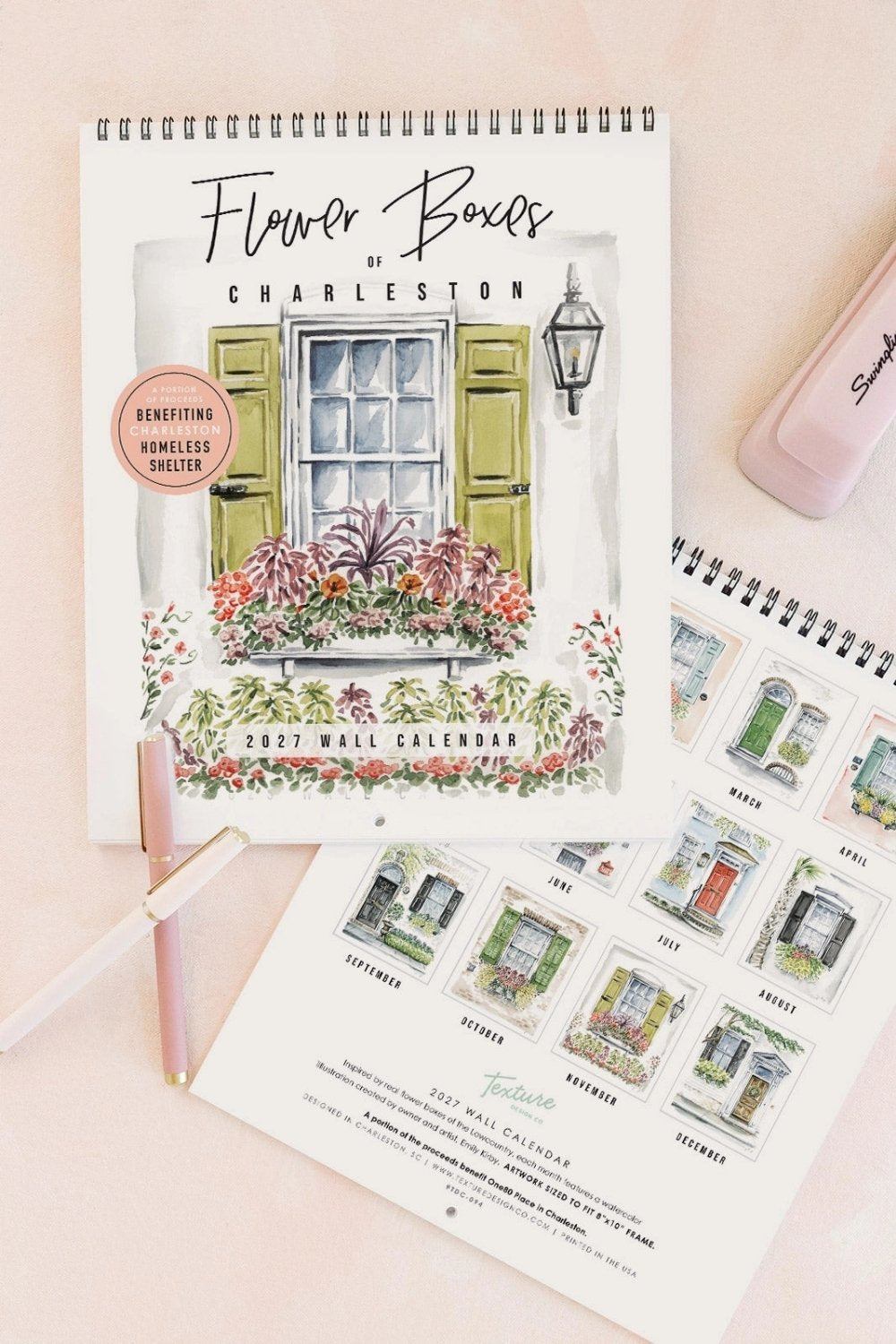 2027 Flower Boxes of Charleston Calendar