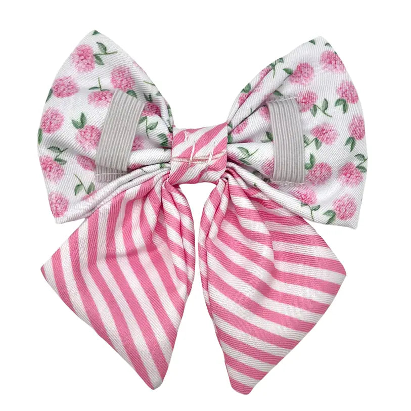 Pink Hydrangea Bow Tie