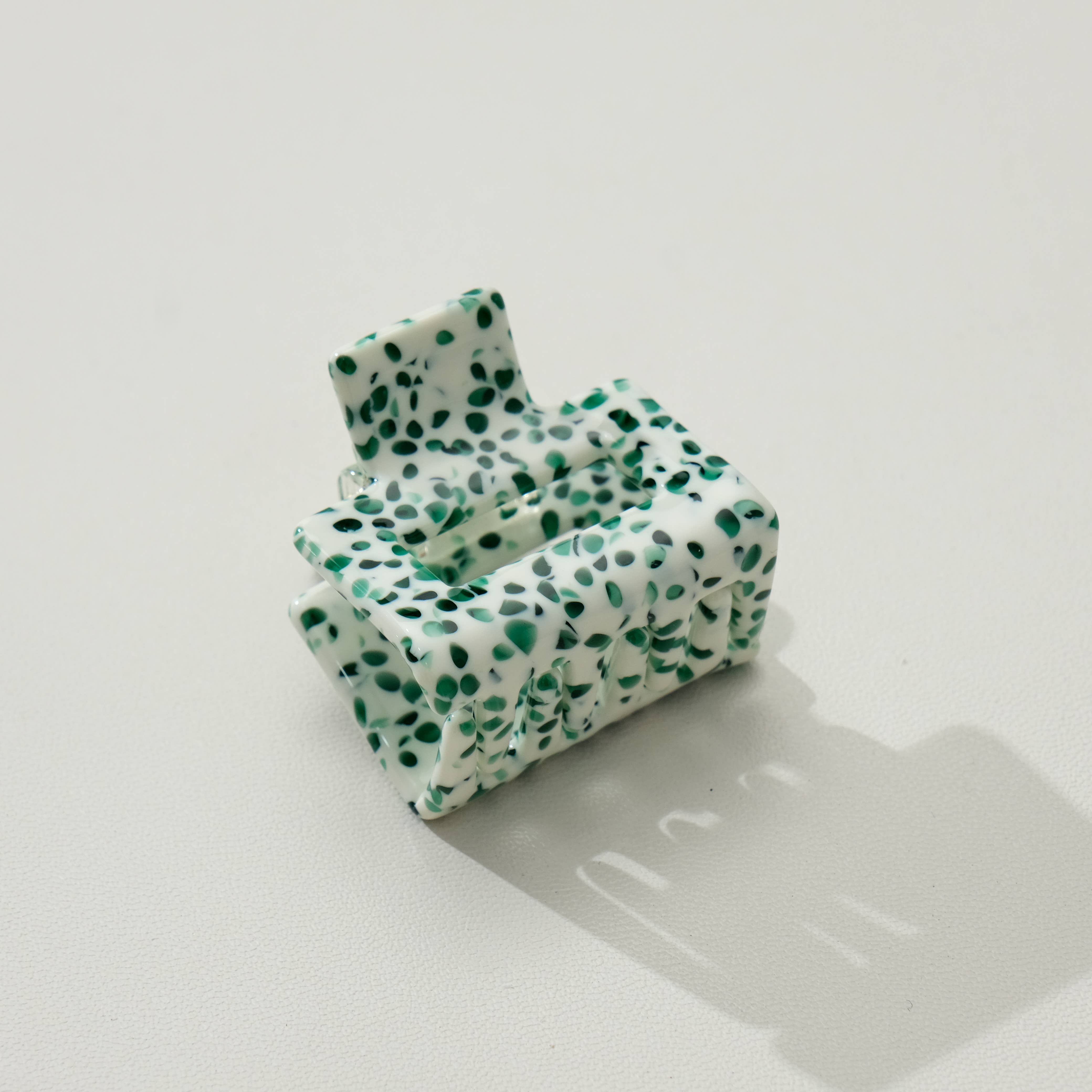 Green Speckled Mini Claw Clips