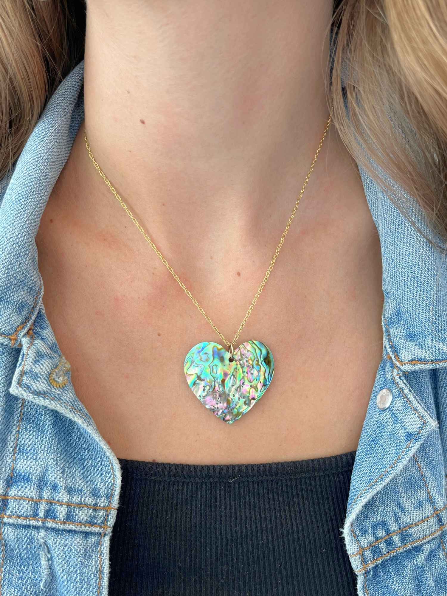 Abalone Heart Charm