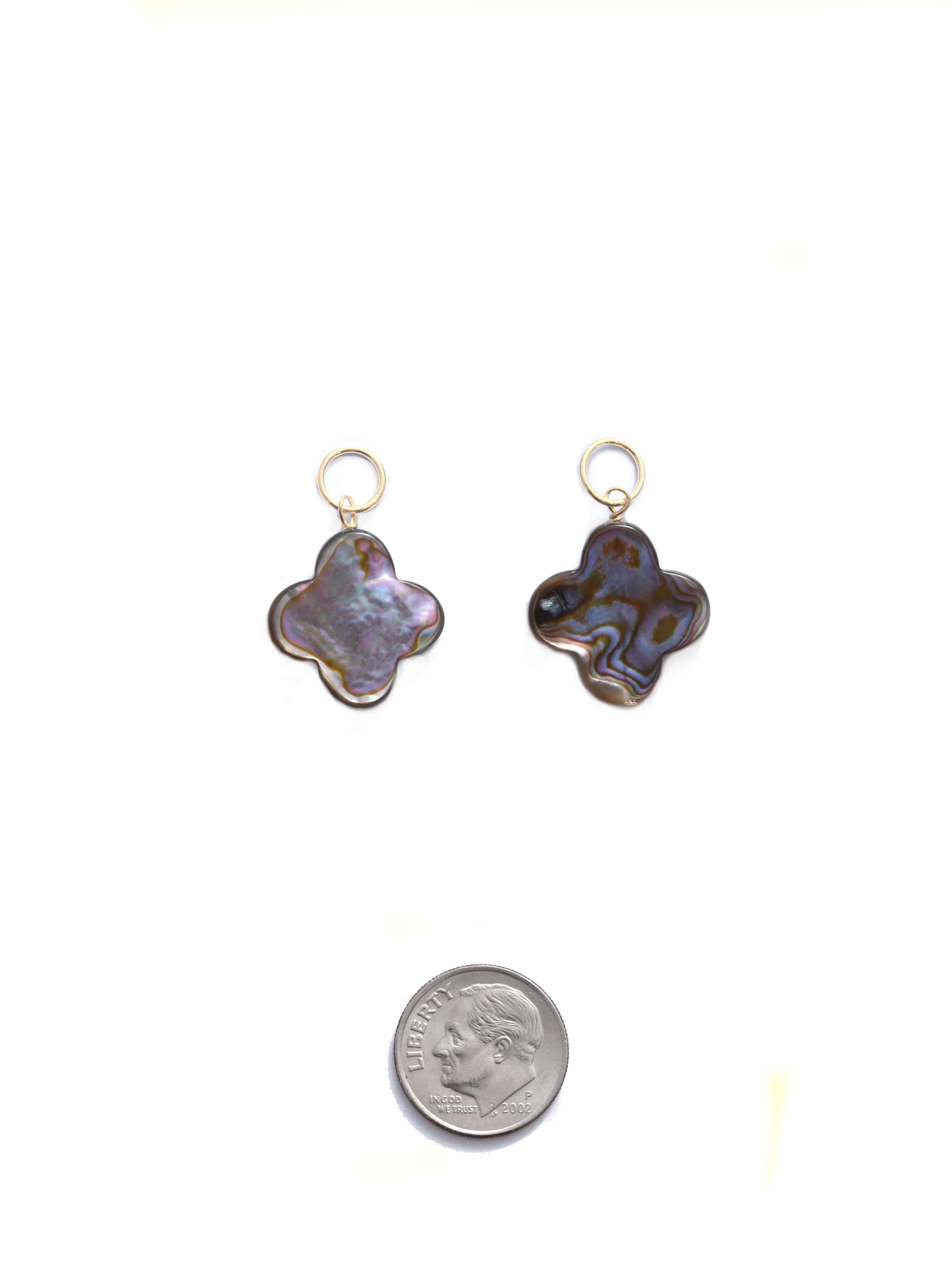 Abalone Quatrefoil Charm