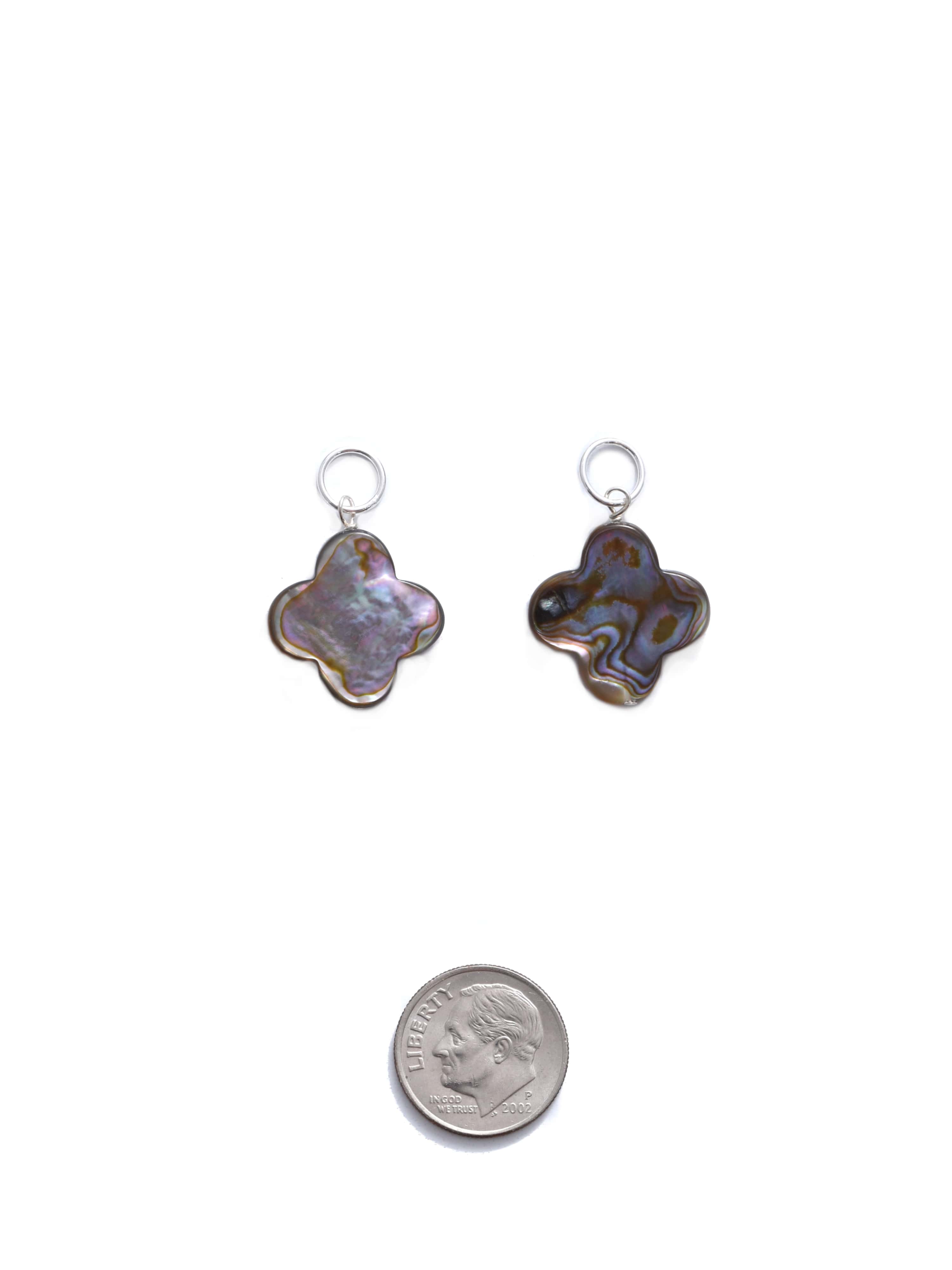 Abalone Quatrefoil Charm
