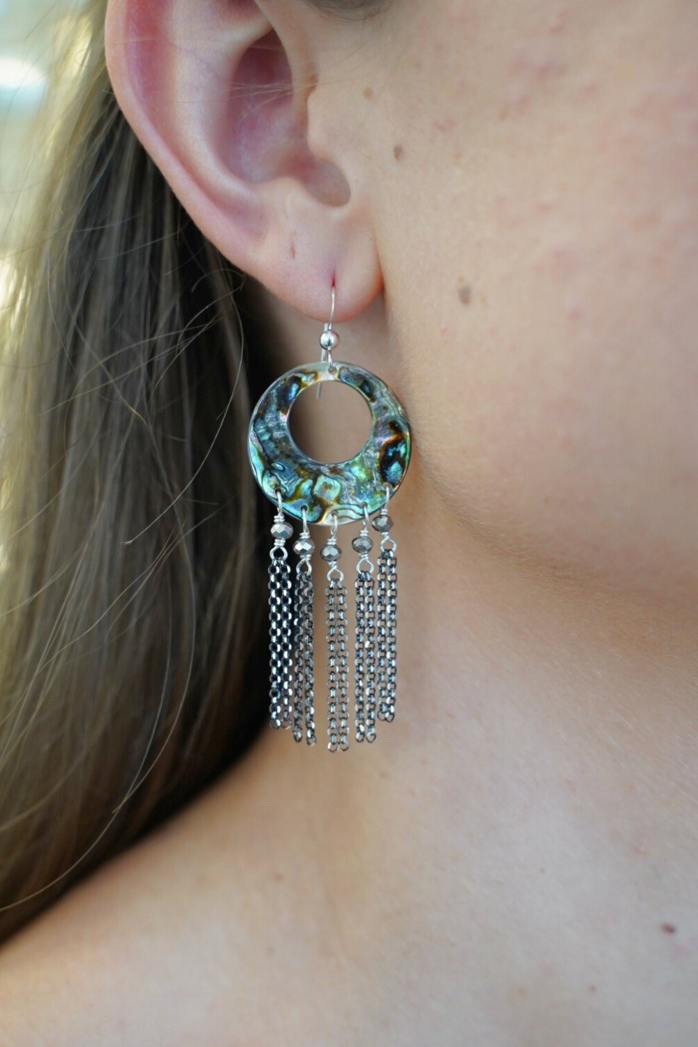 Abalone Waterall Earrings