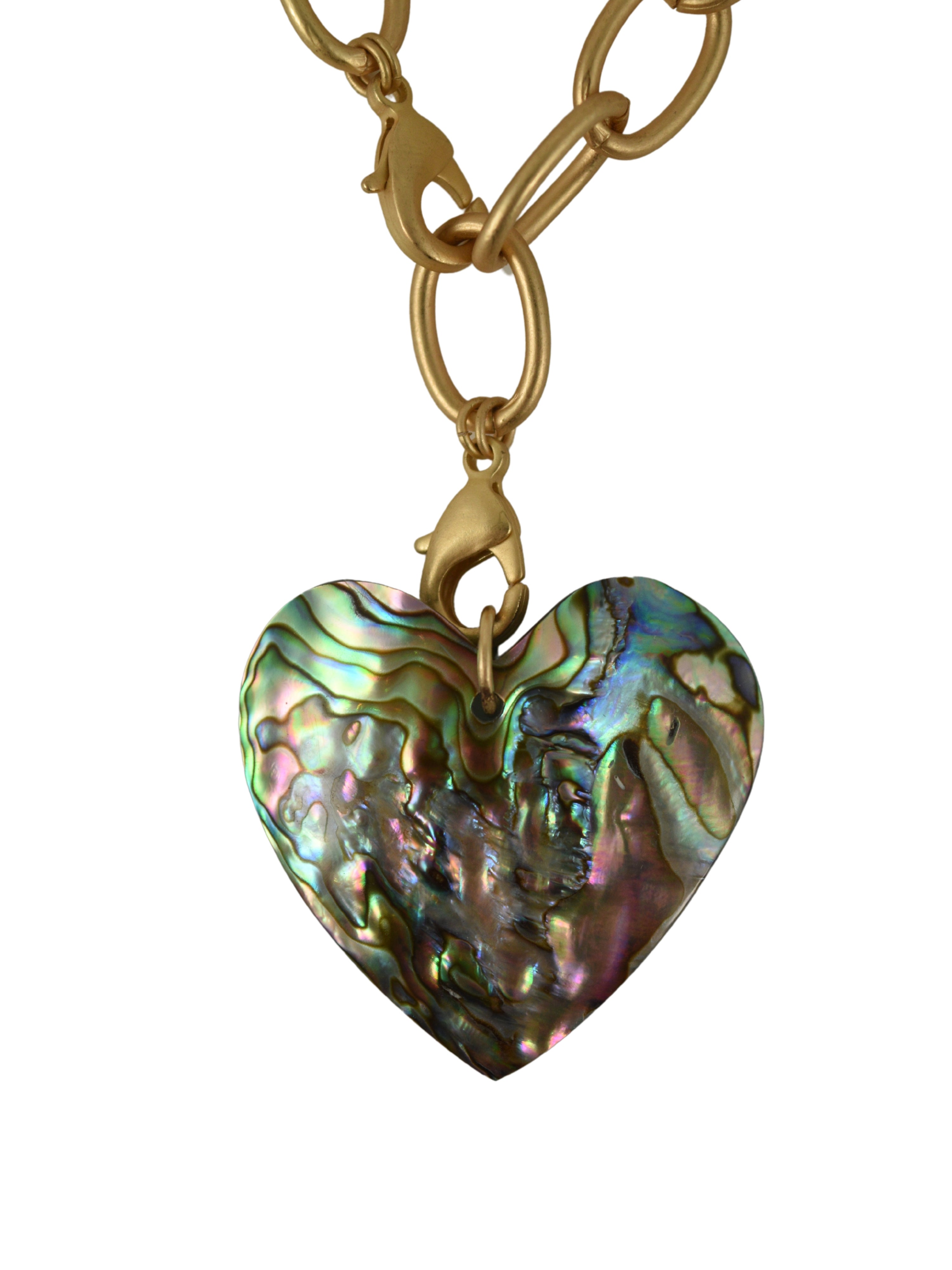 Abalone Heart Charm