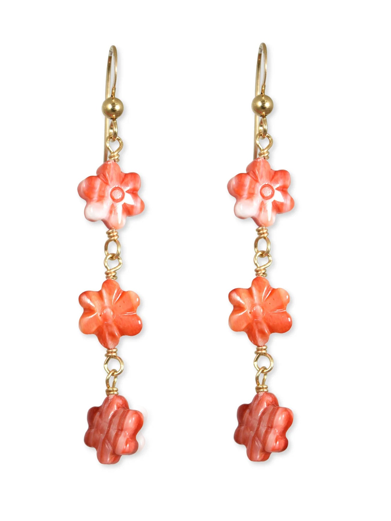 Aloha Earrings in Orange Spiny Oyster