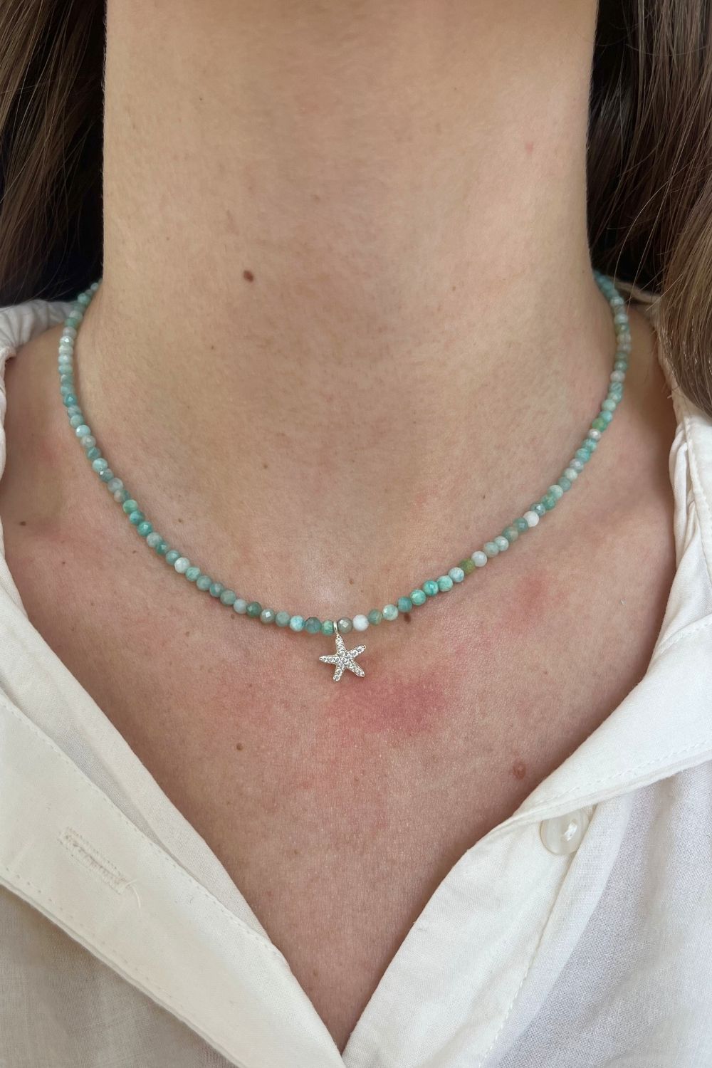 Amazonite Starfish Necklace