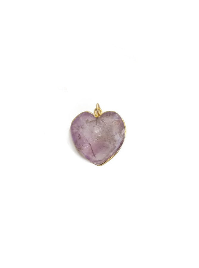 Amethyst Heart Charm
