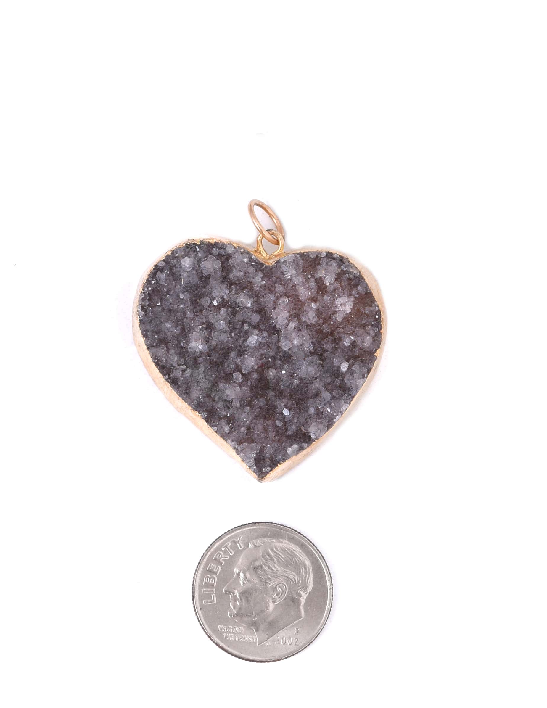 Druzy Heart Charm