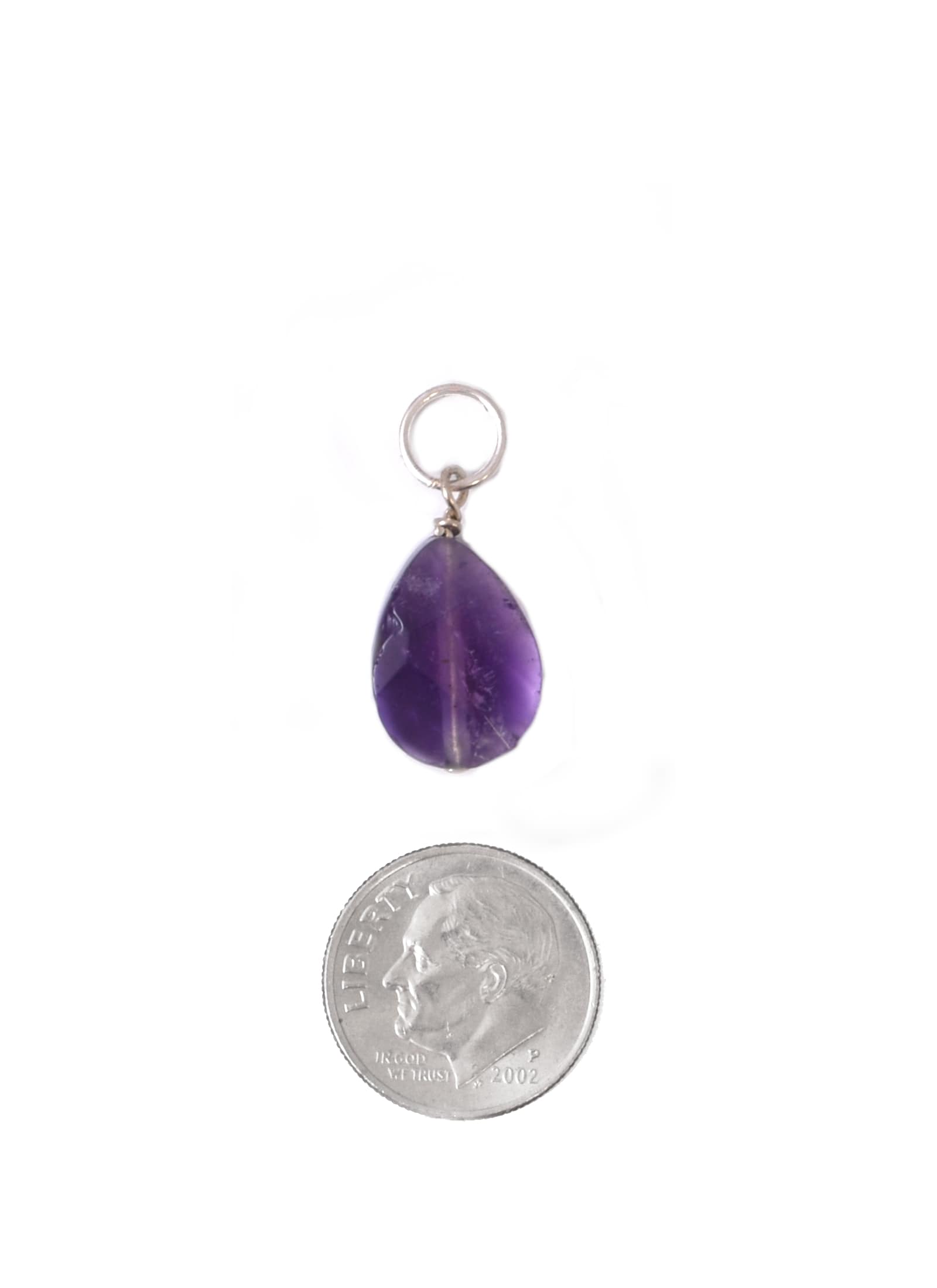 Amethyst Teardrop Charm