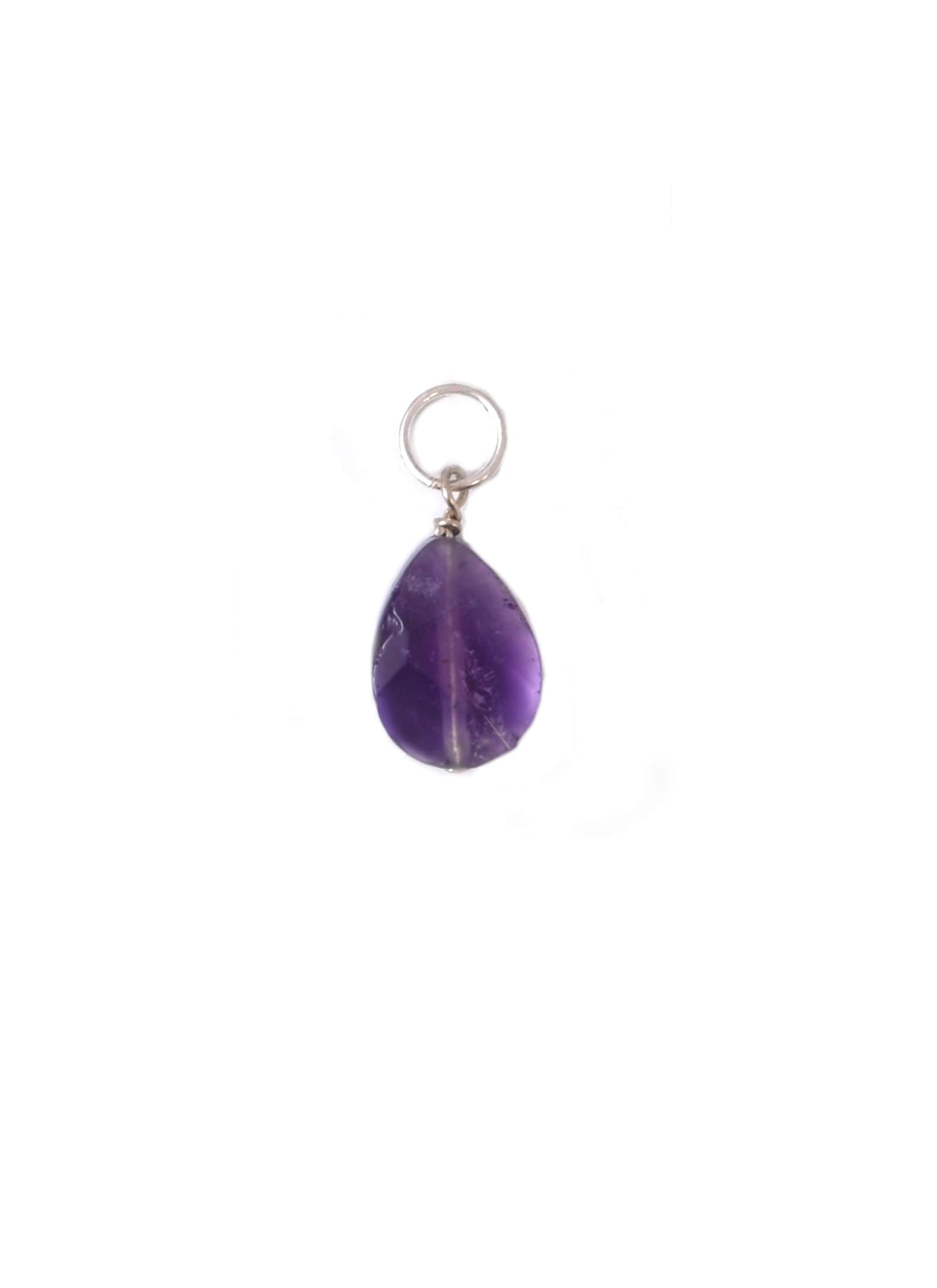 Amethyst Teardrop Charm