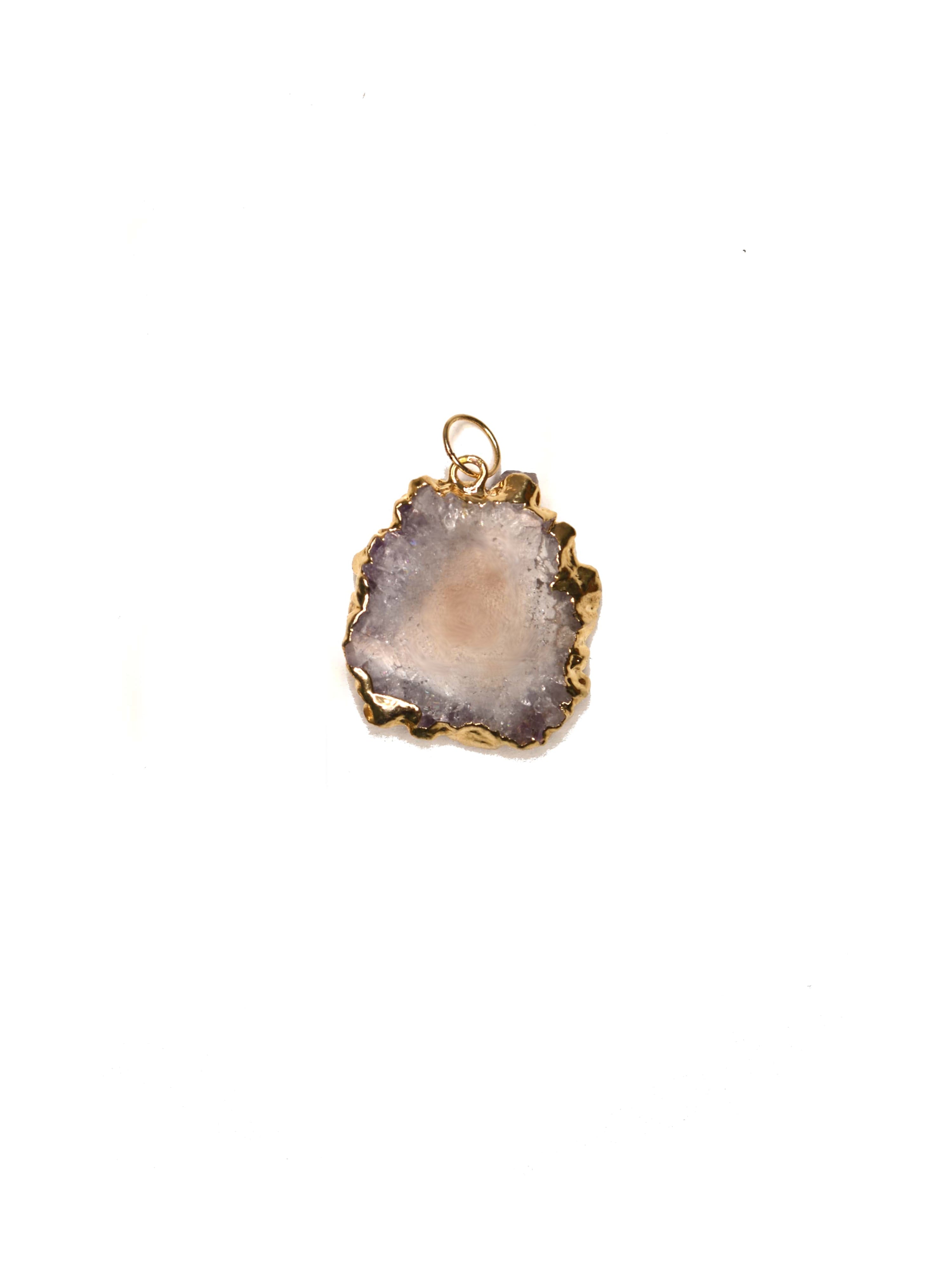Sliced Amethyst Charm