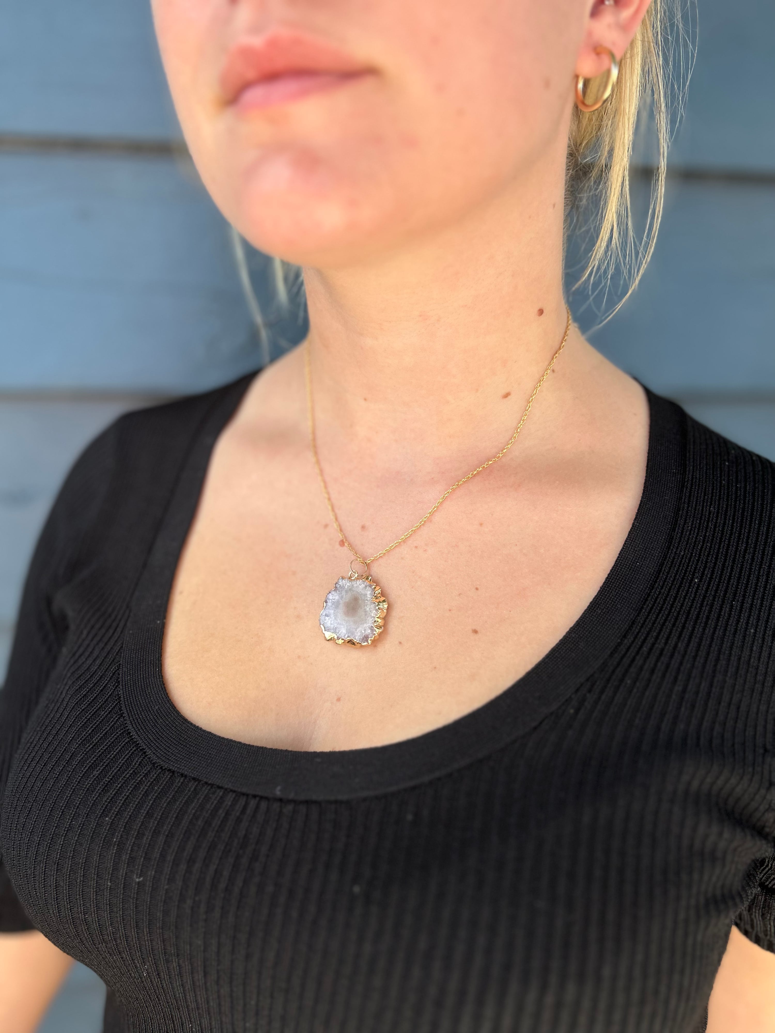 Sliced Amethyst Charm