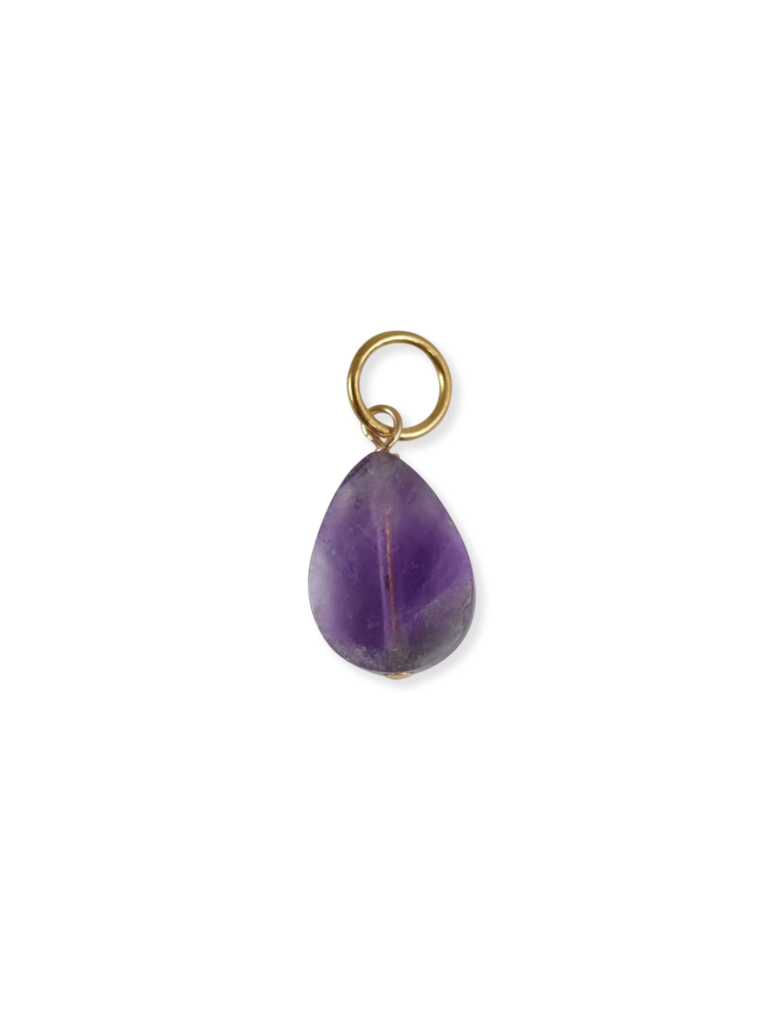 Amethyst Teardrop Charm