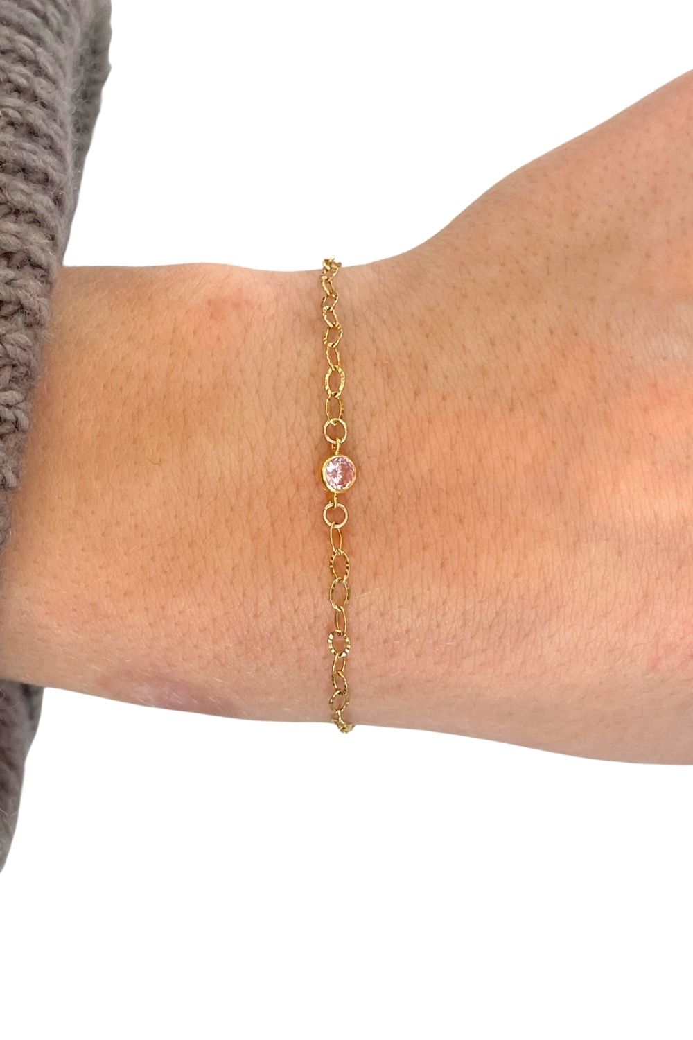 October Cubic Zirconium Birthstone Charm