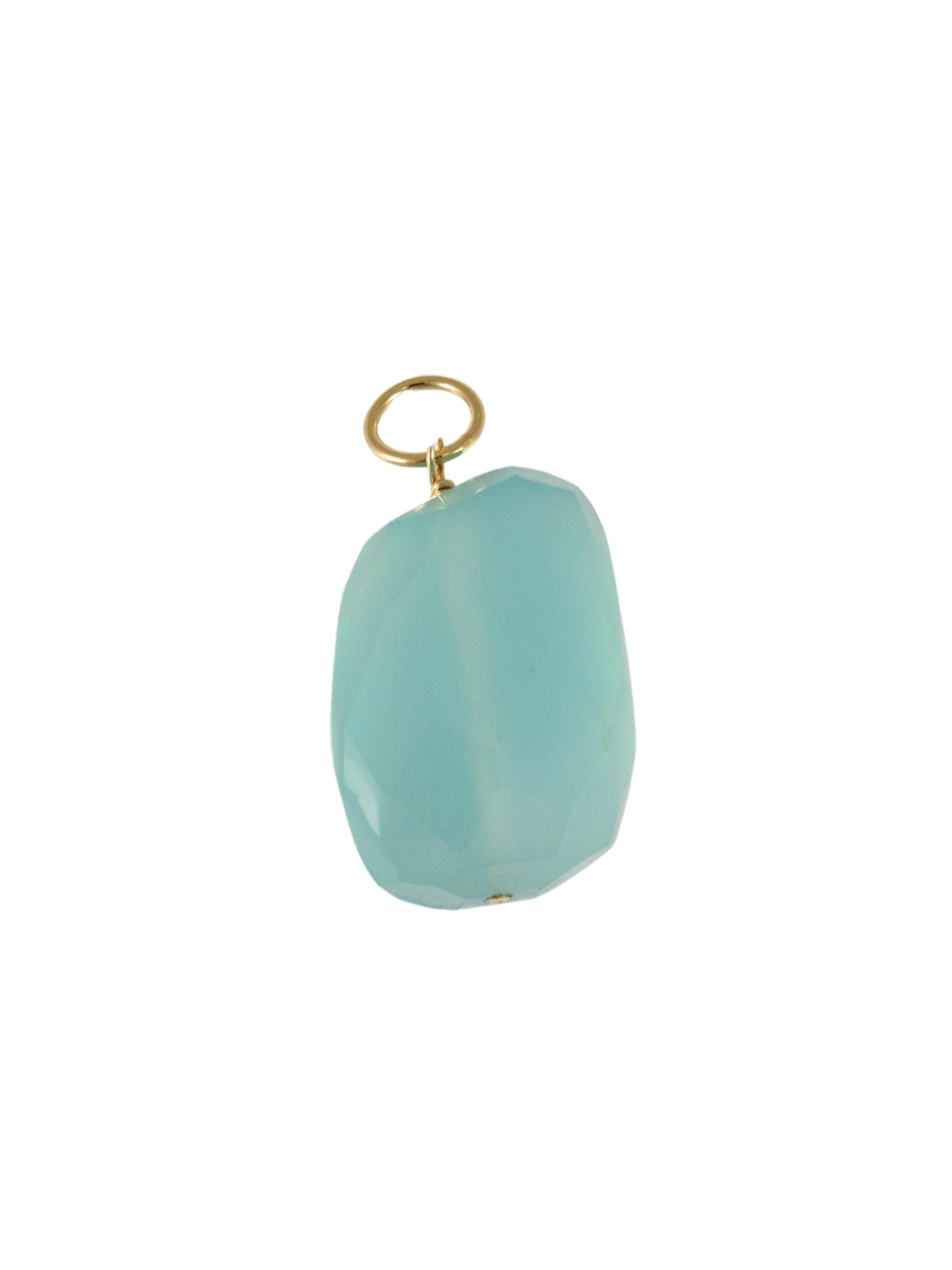 Blue Chalcedony Necklace Charm