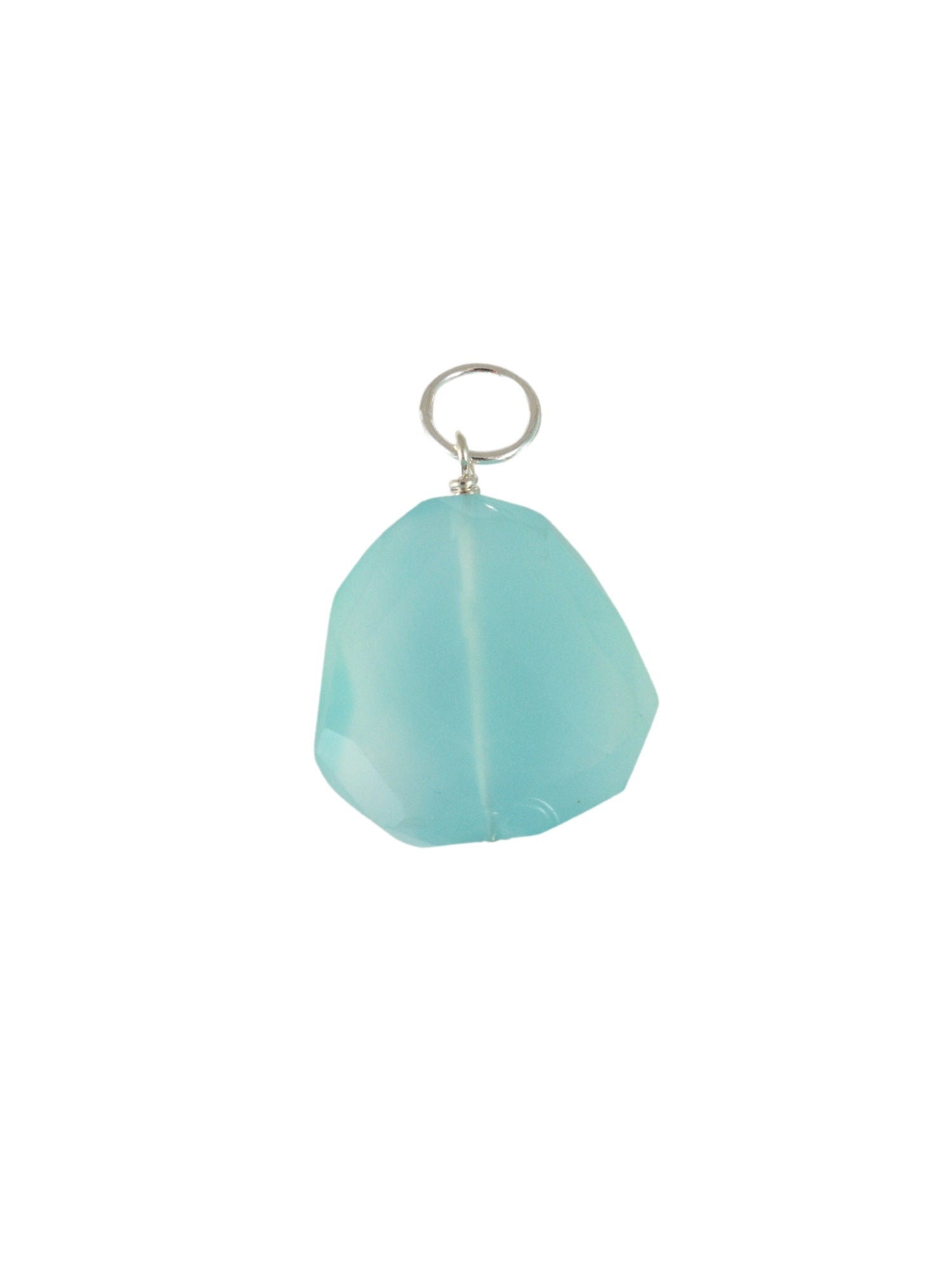 Blue Chalcedony Necklace Charm