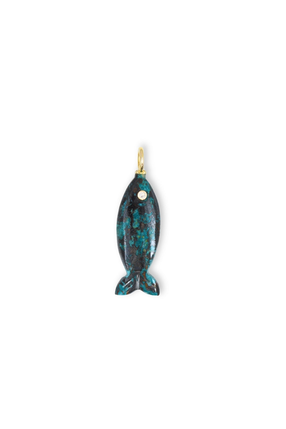 Blue Jasper Fish Charm