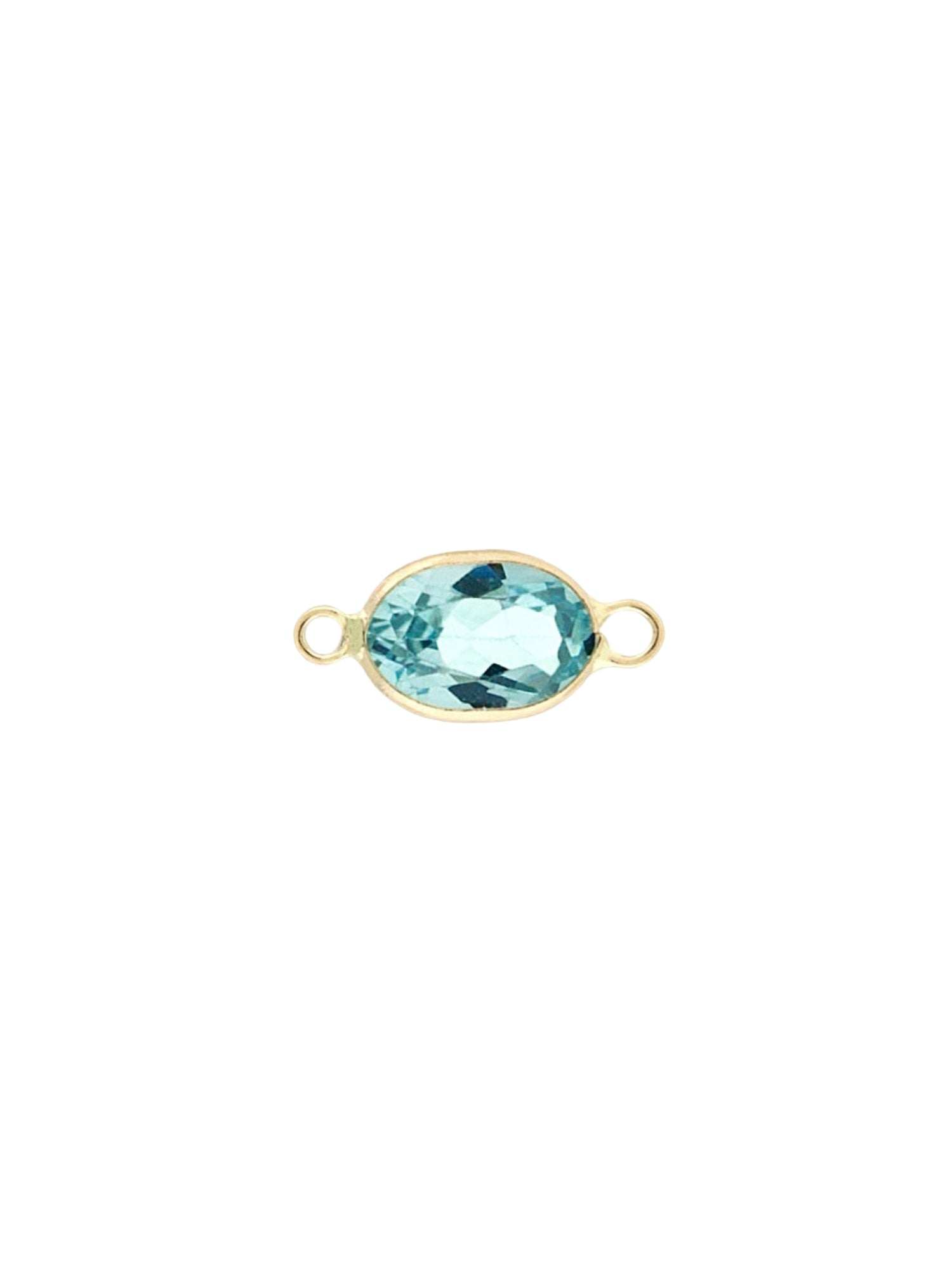 Oval Gemstone Charm in 14kt Yellow Gold