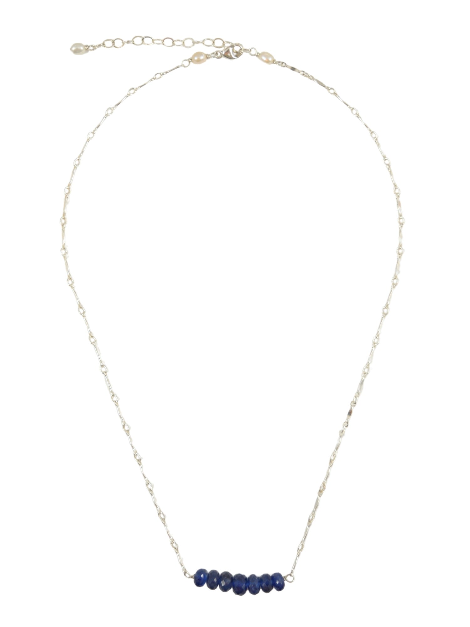 Sapphire Necklace in Sterling Silver