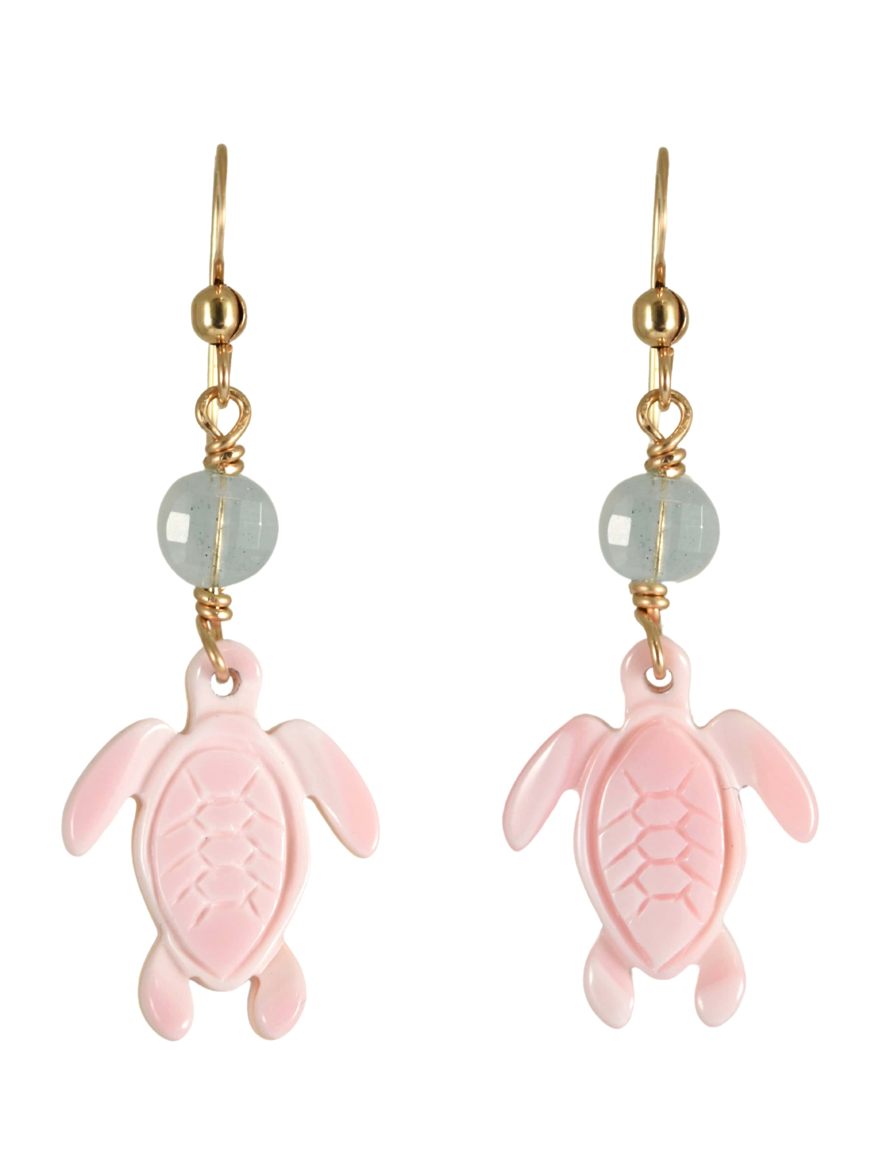 Caretta Turtle Earrings in Pink