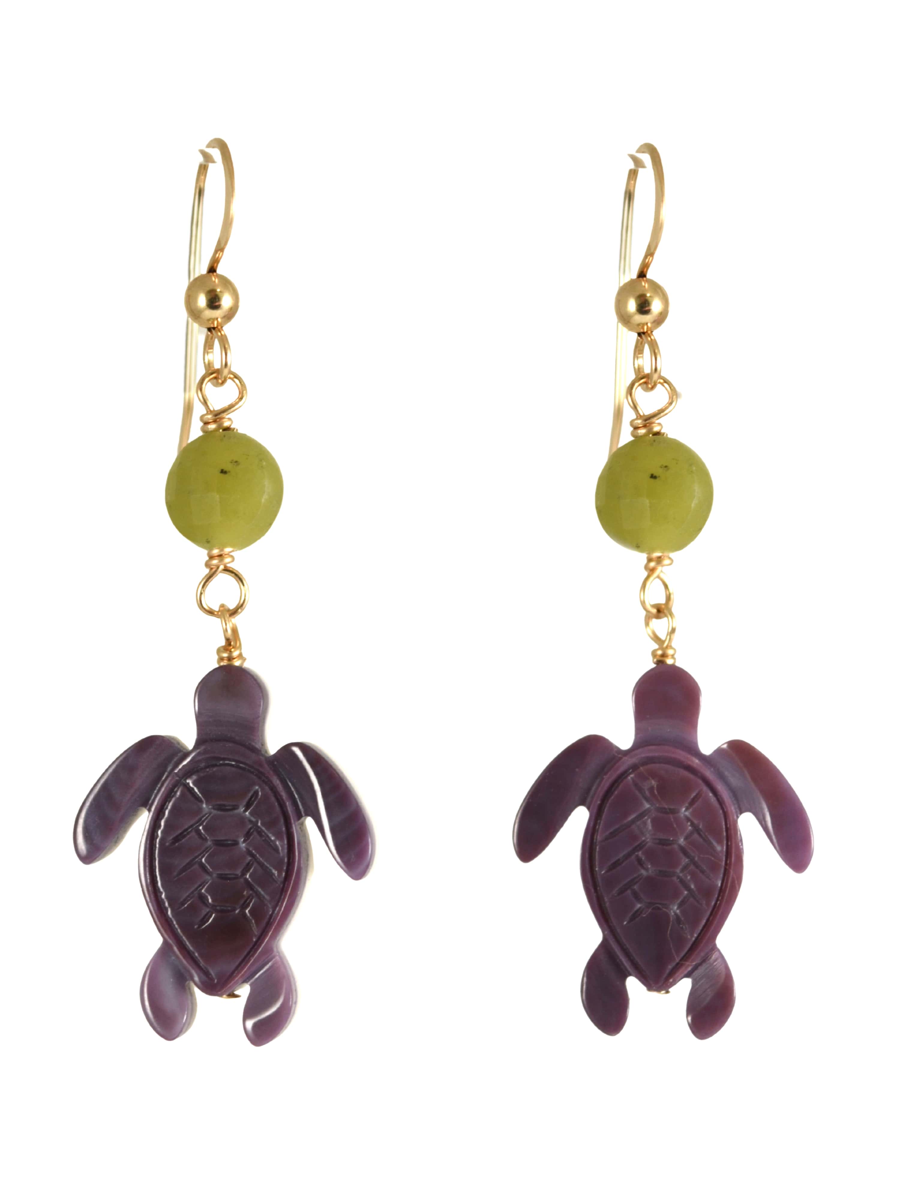 Caretta Turtle Earrings in Purple