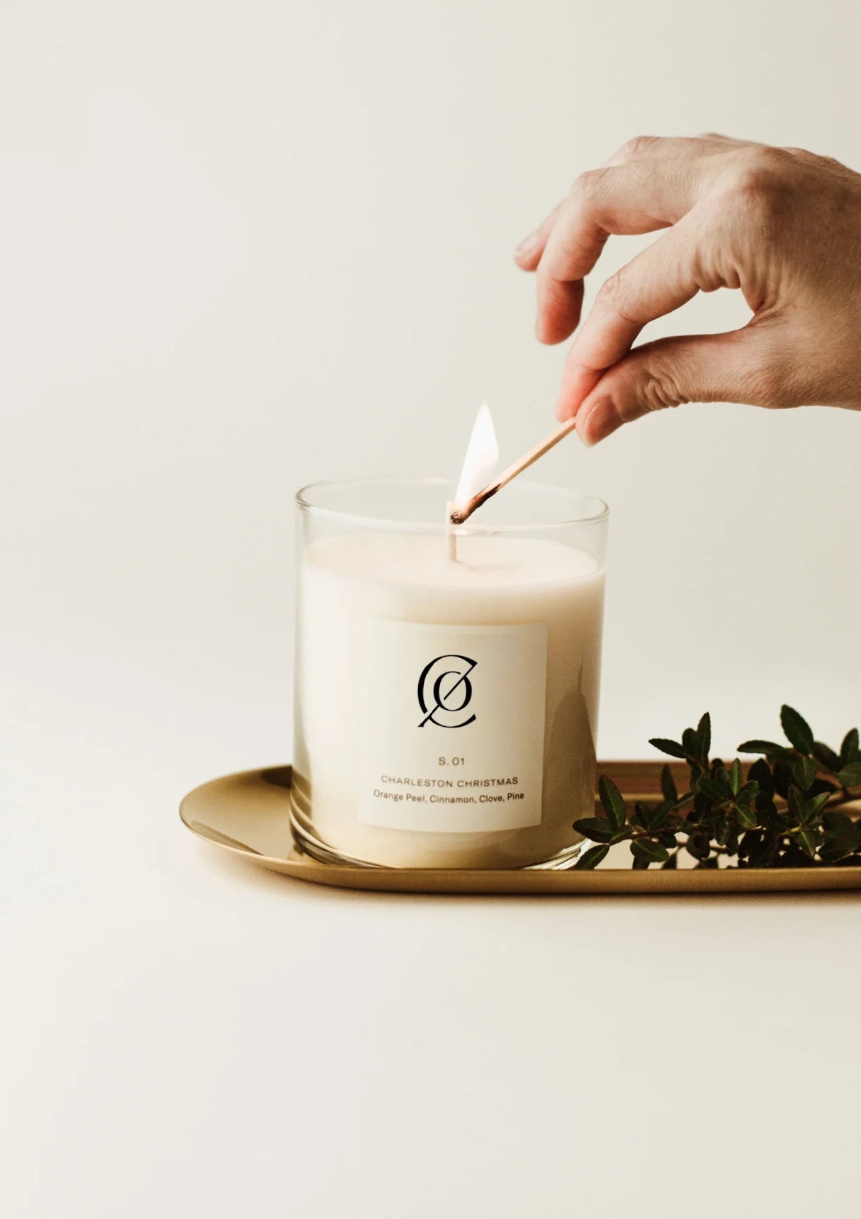 Charleston Christmas Candle