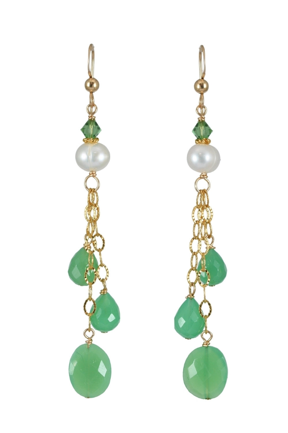 Willow Earrings in Chrysoprase