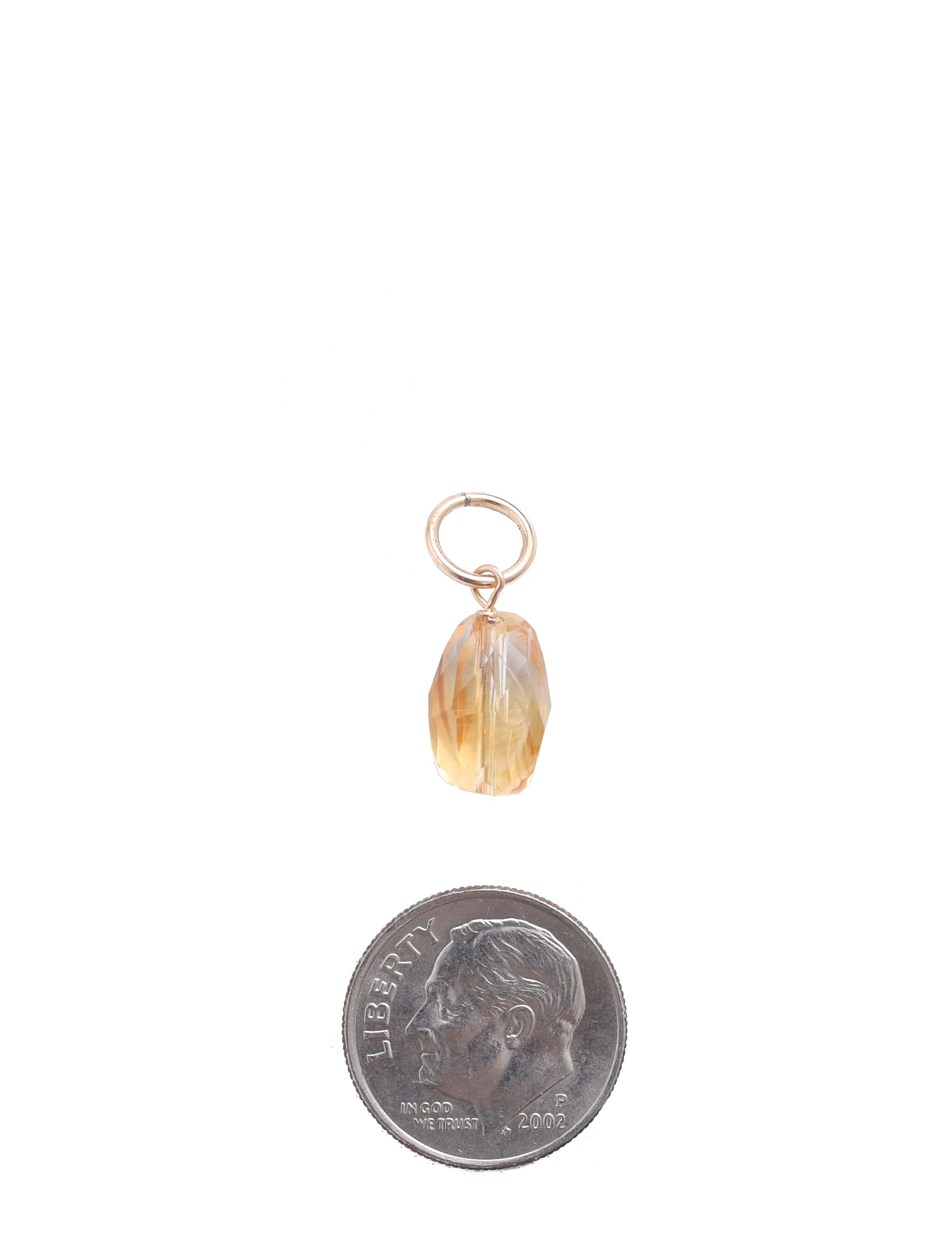 Citrine Faceted Charm