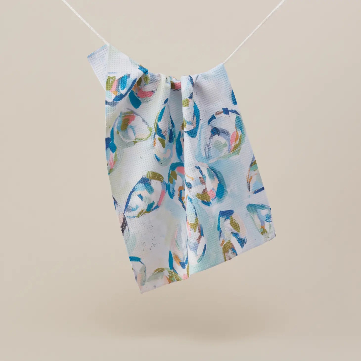 Colorful Oyster Tea Towel Kim Hovell