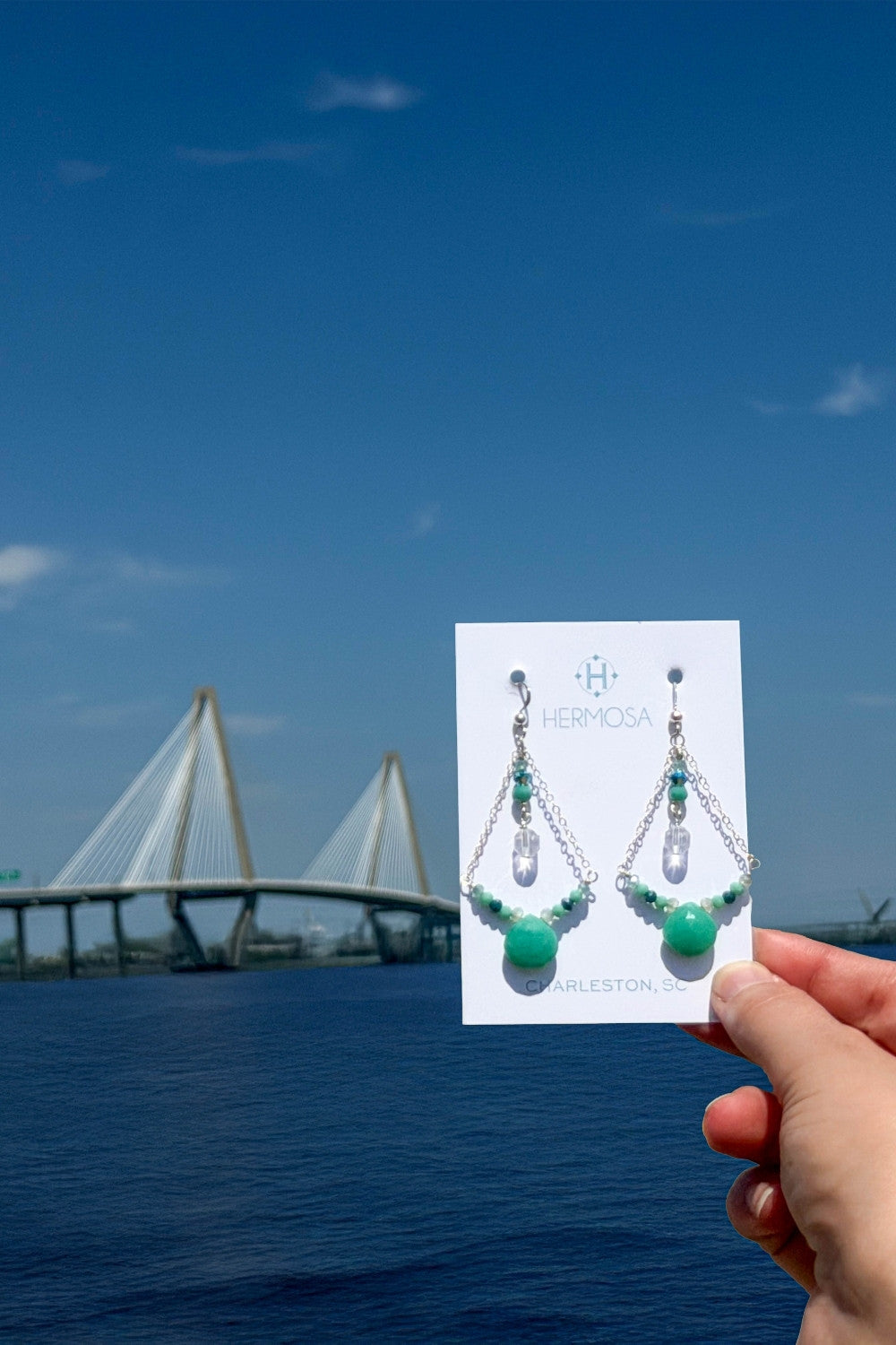 Cooper Earrings in Chrysoprase