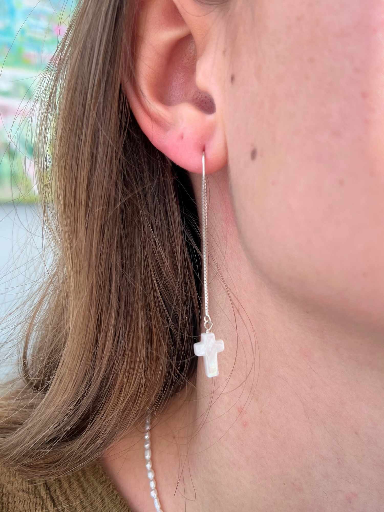 Cross Threaders in Mother of Pearl