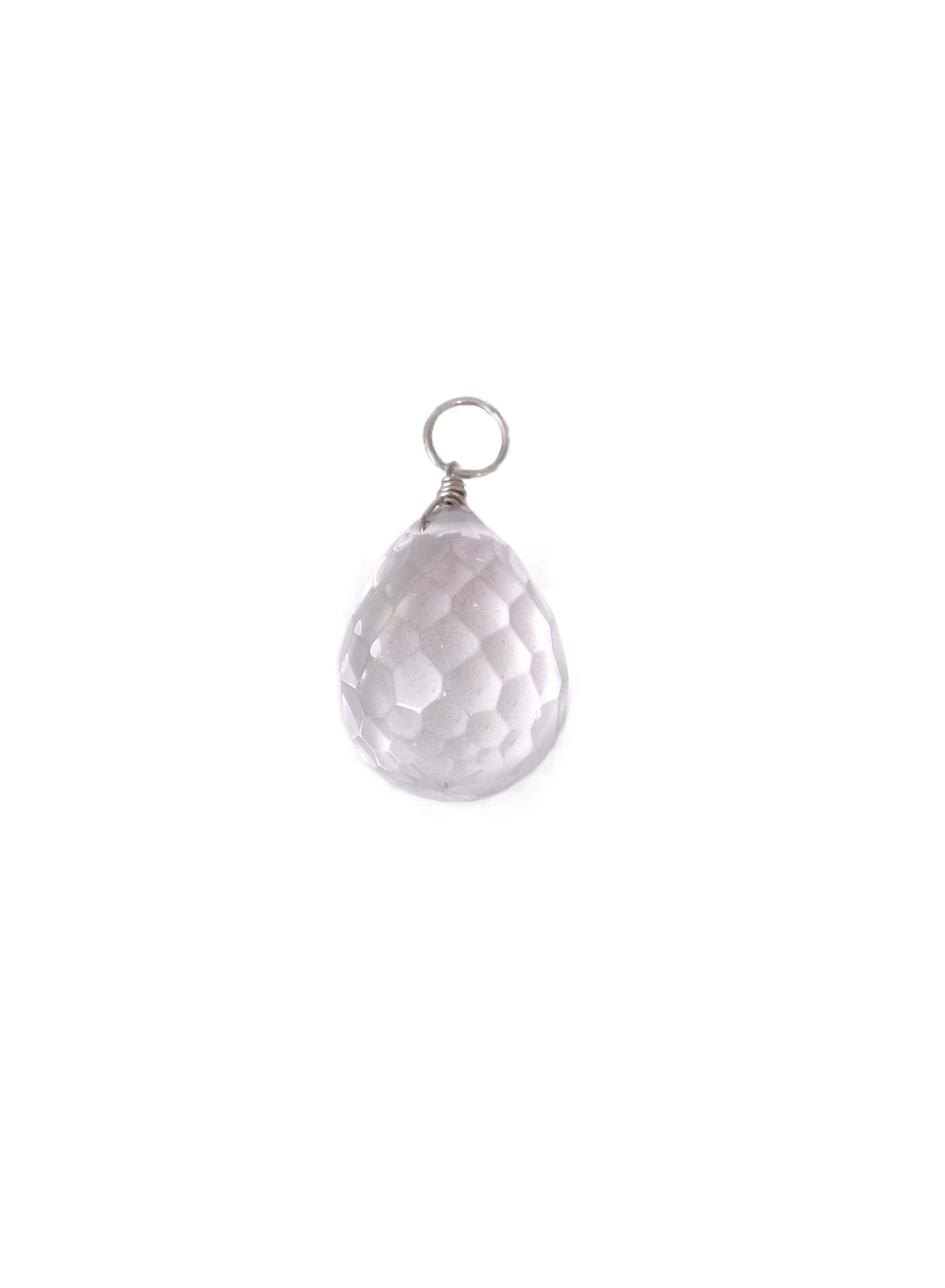 Clear Quartz Teardrop Charm