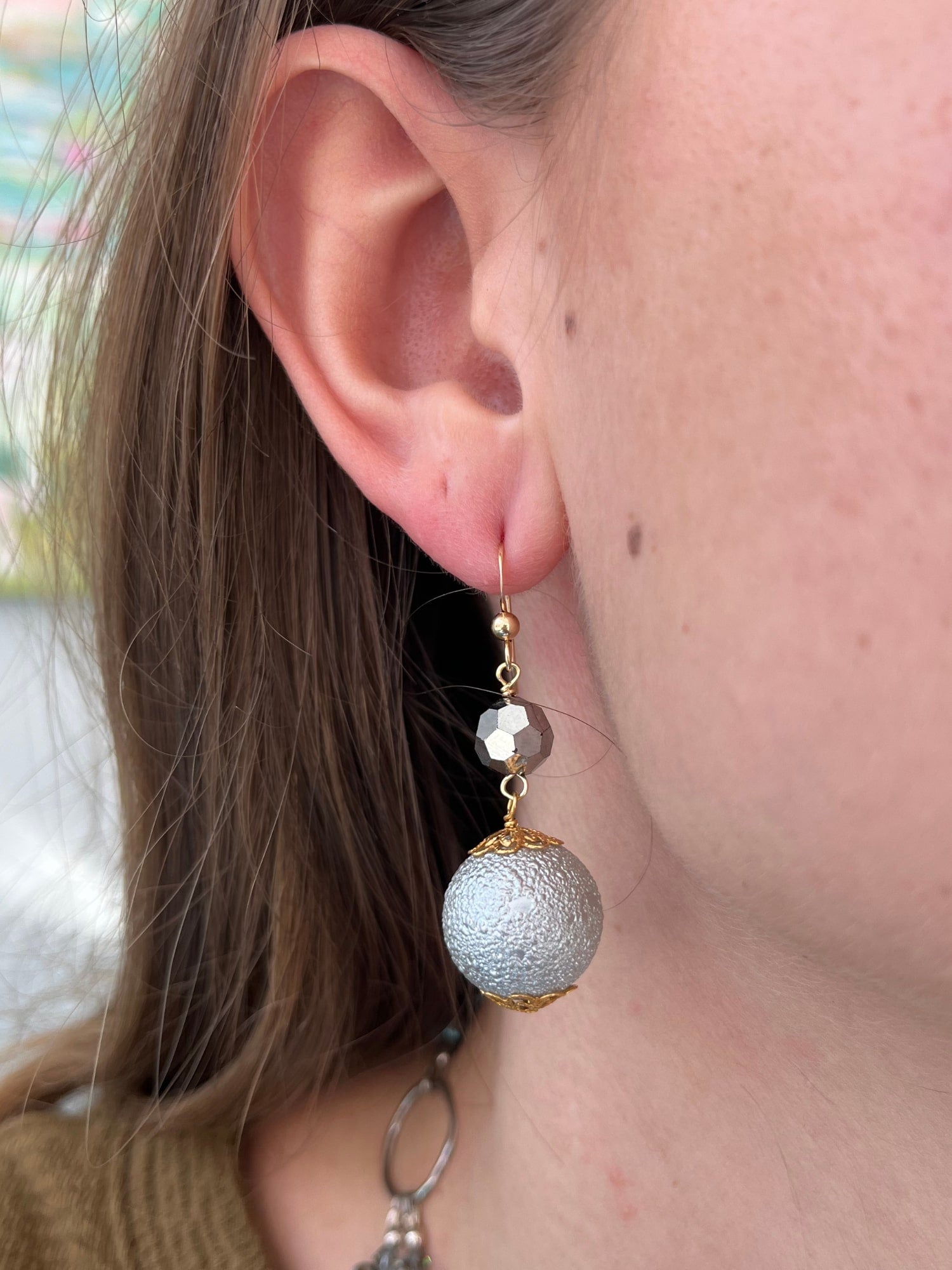 Dazzle Drop Earrings In Tinsel