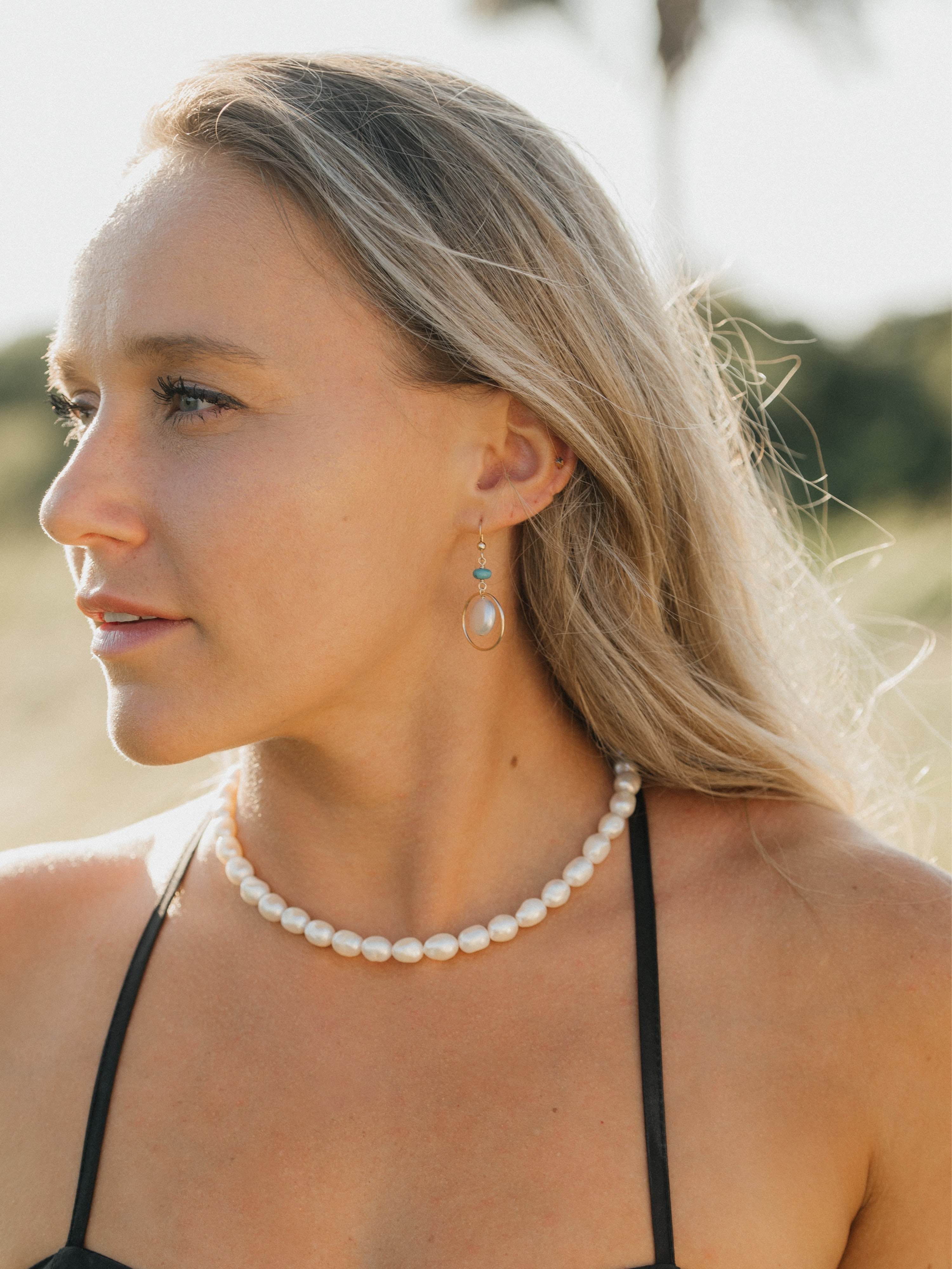 Deidre Hoops With Turquoise