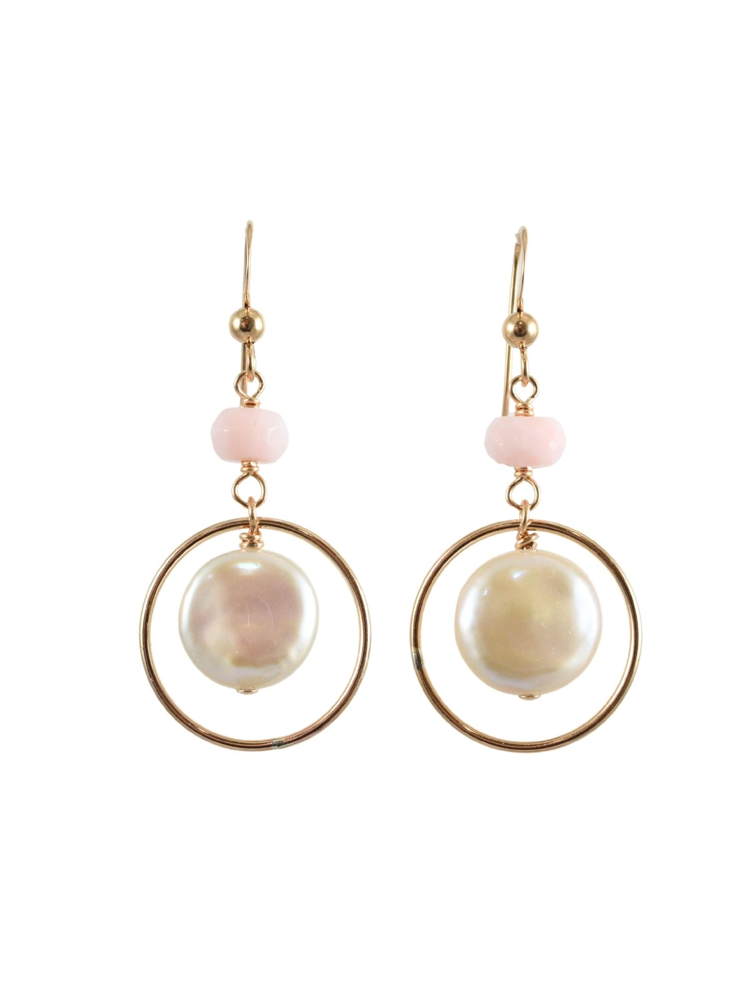 Deidre Hoops in Pink Peruvian Opal
