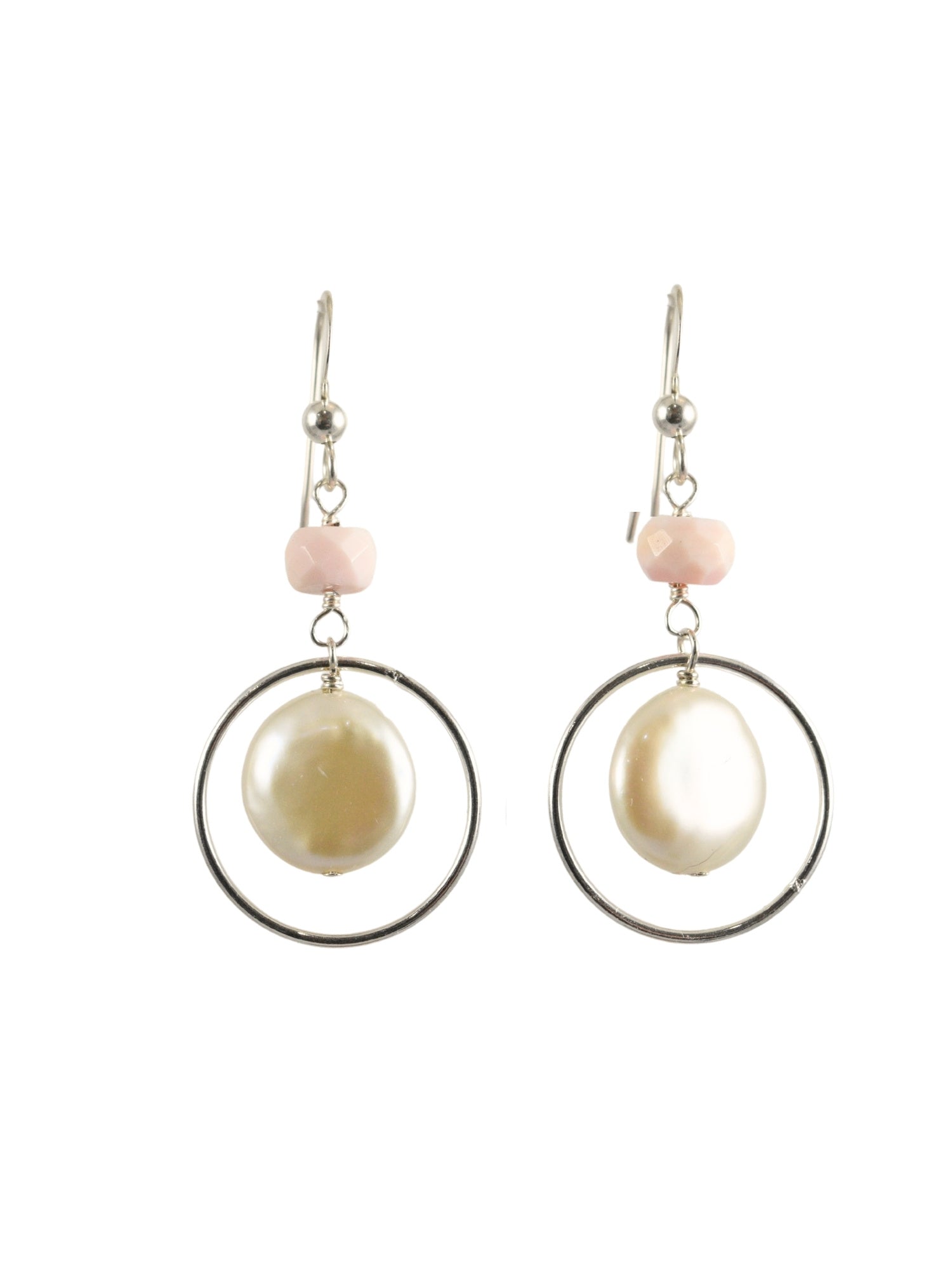 Deidre Hoops in Pink Peruvian Opal