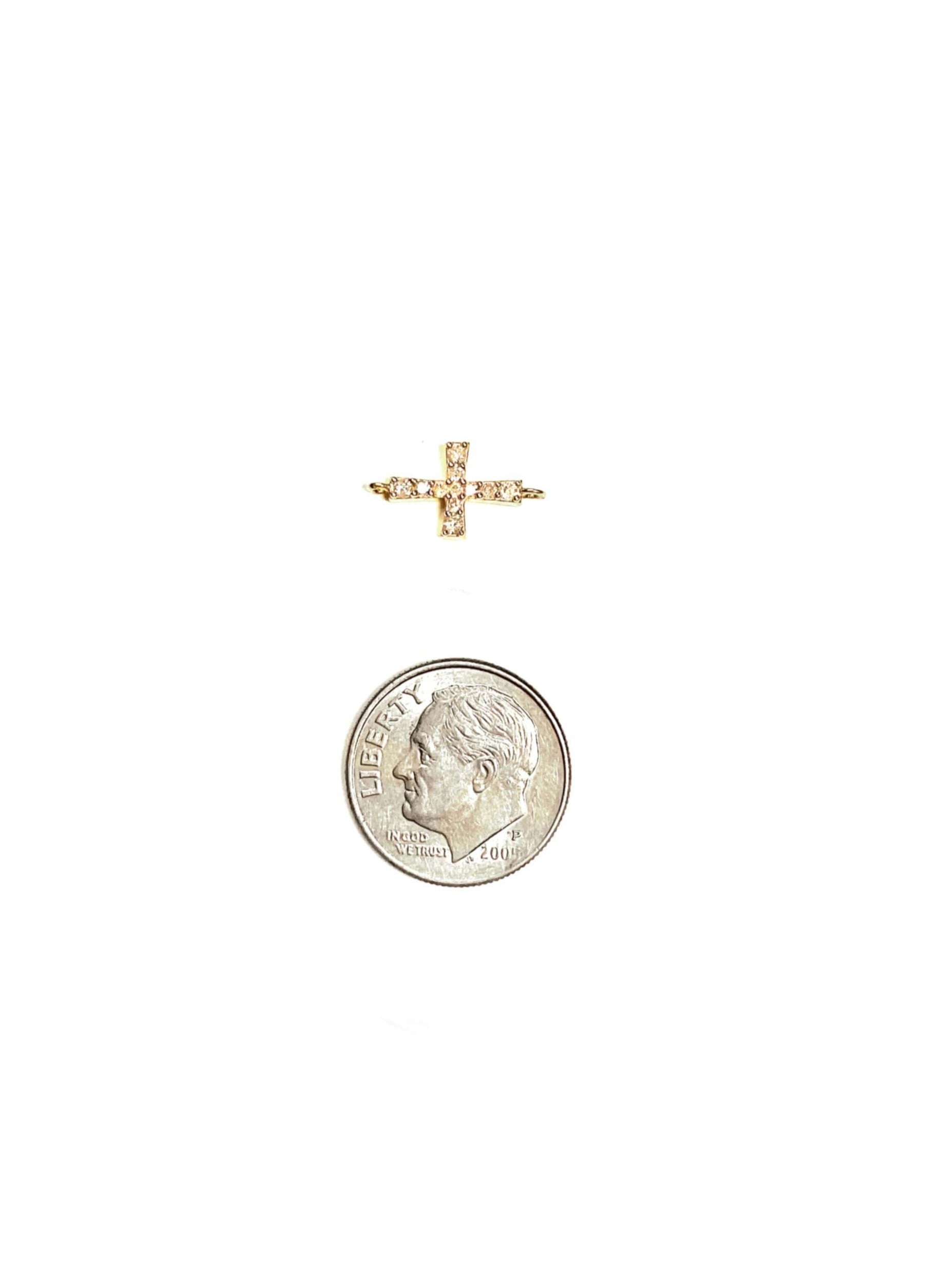 Diamond Cross Charm