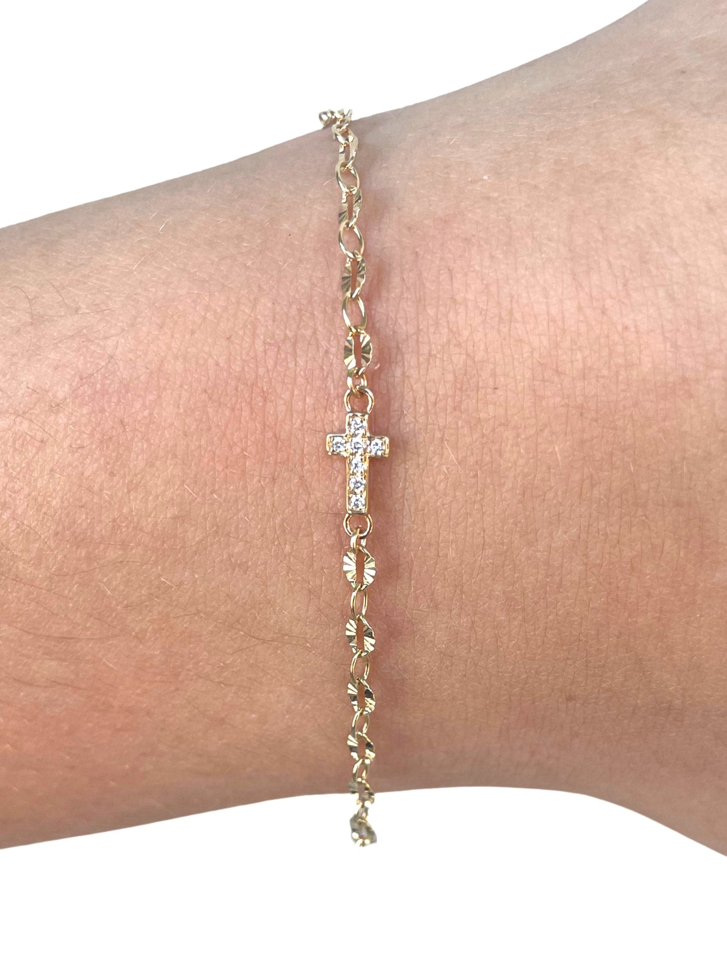 Diamond Cross 14Kt Gold