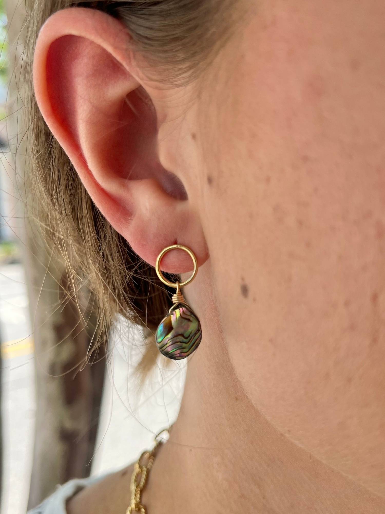Dottie Earrings in Abalone