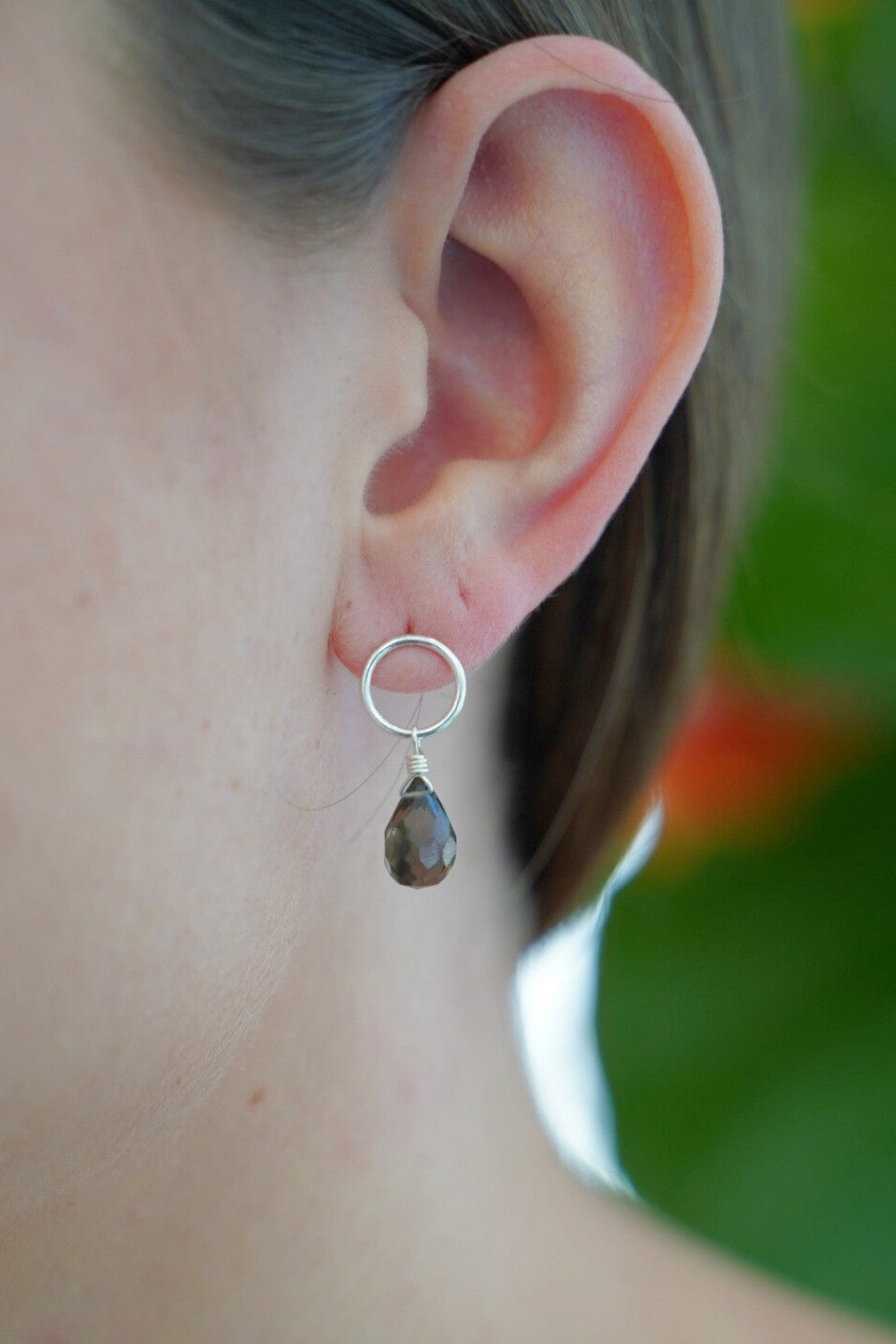 Dottie Earrings in Smokey Quartz