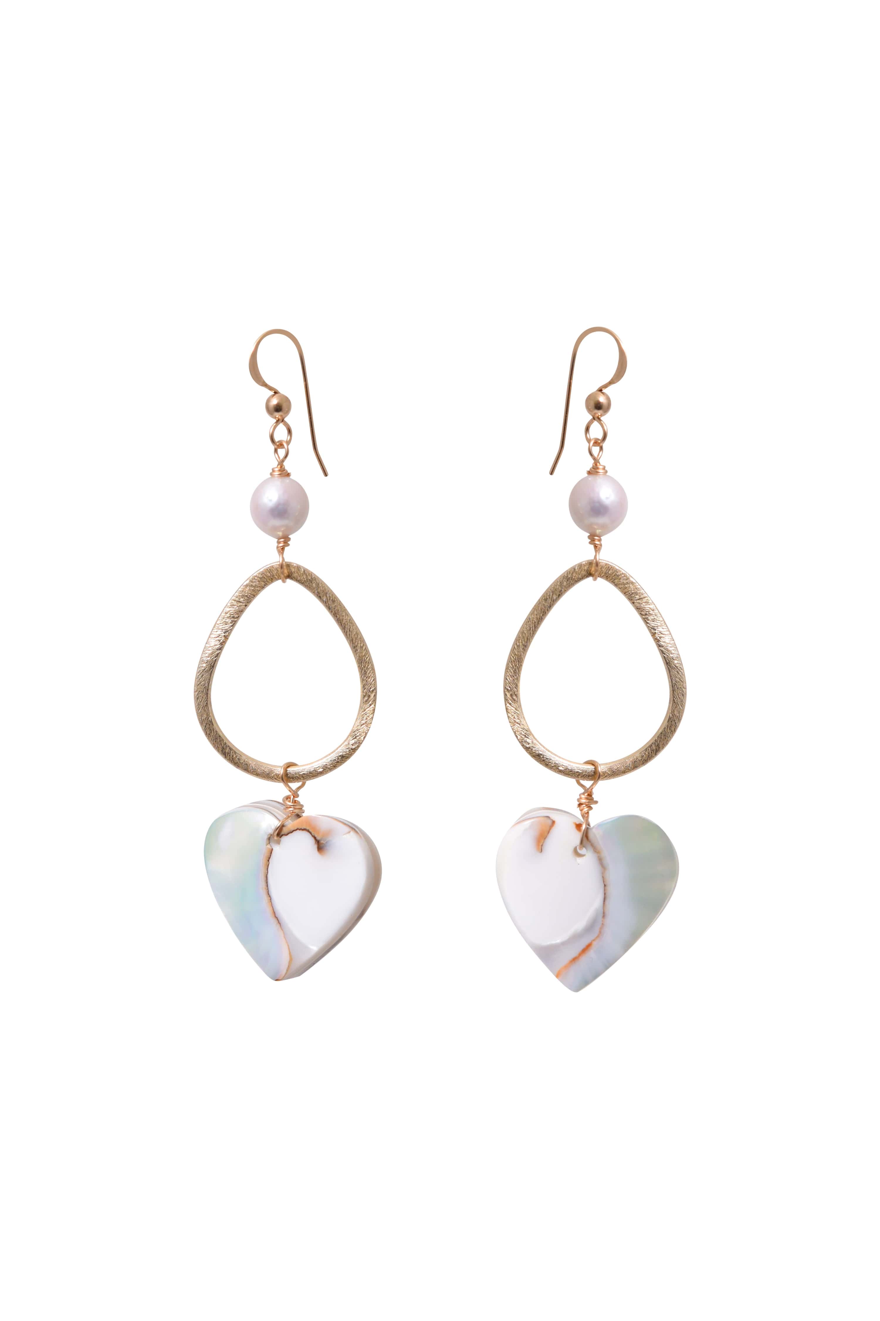 Drop of Heart Earrings