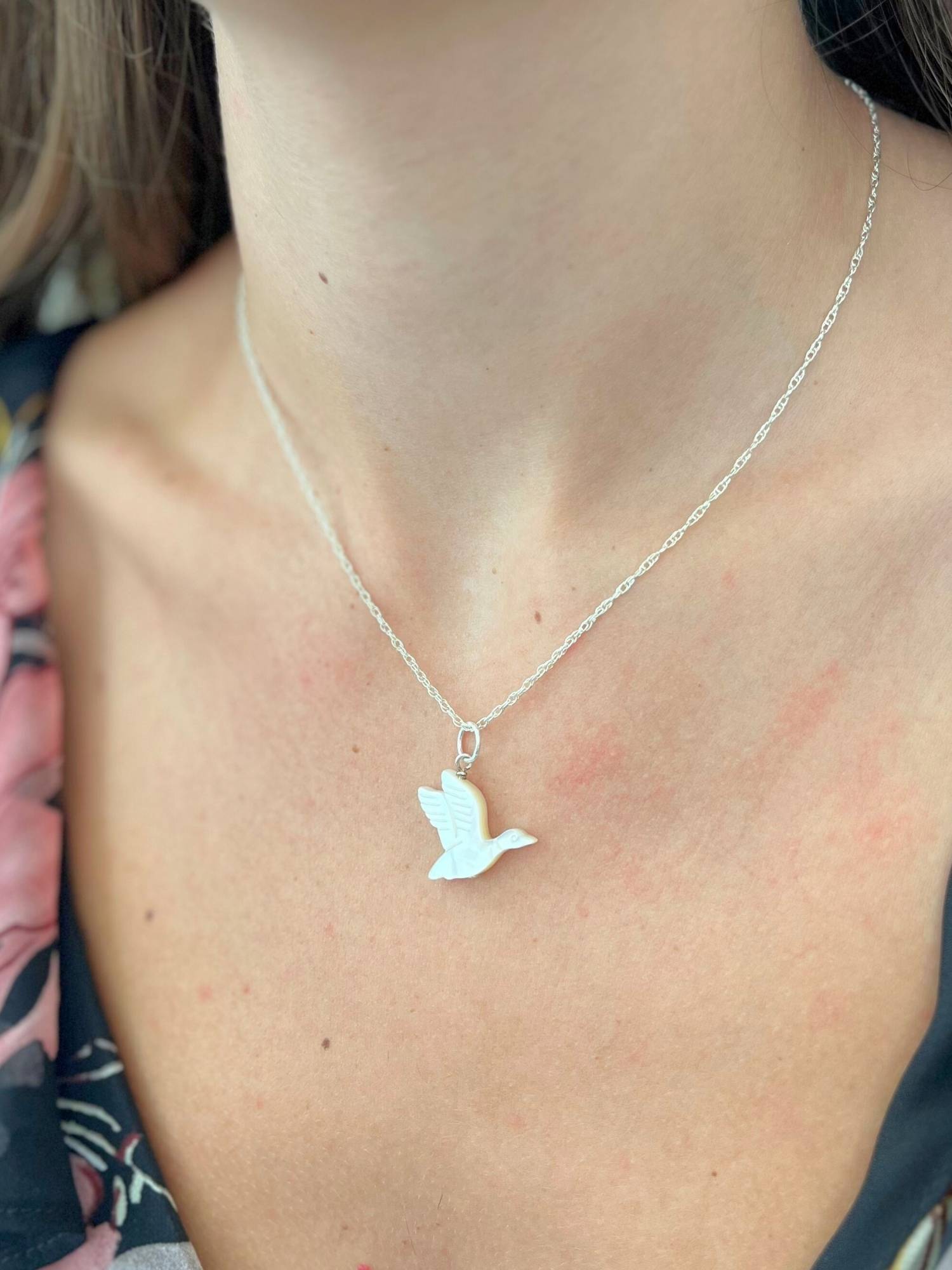 Duck Mother of Pearl Charm