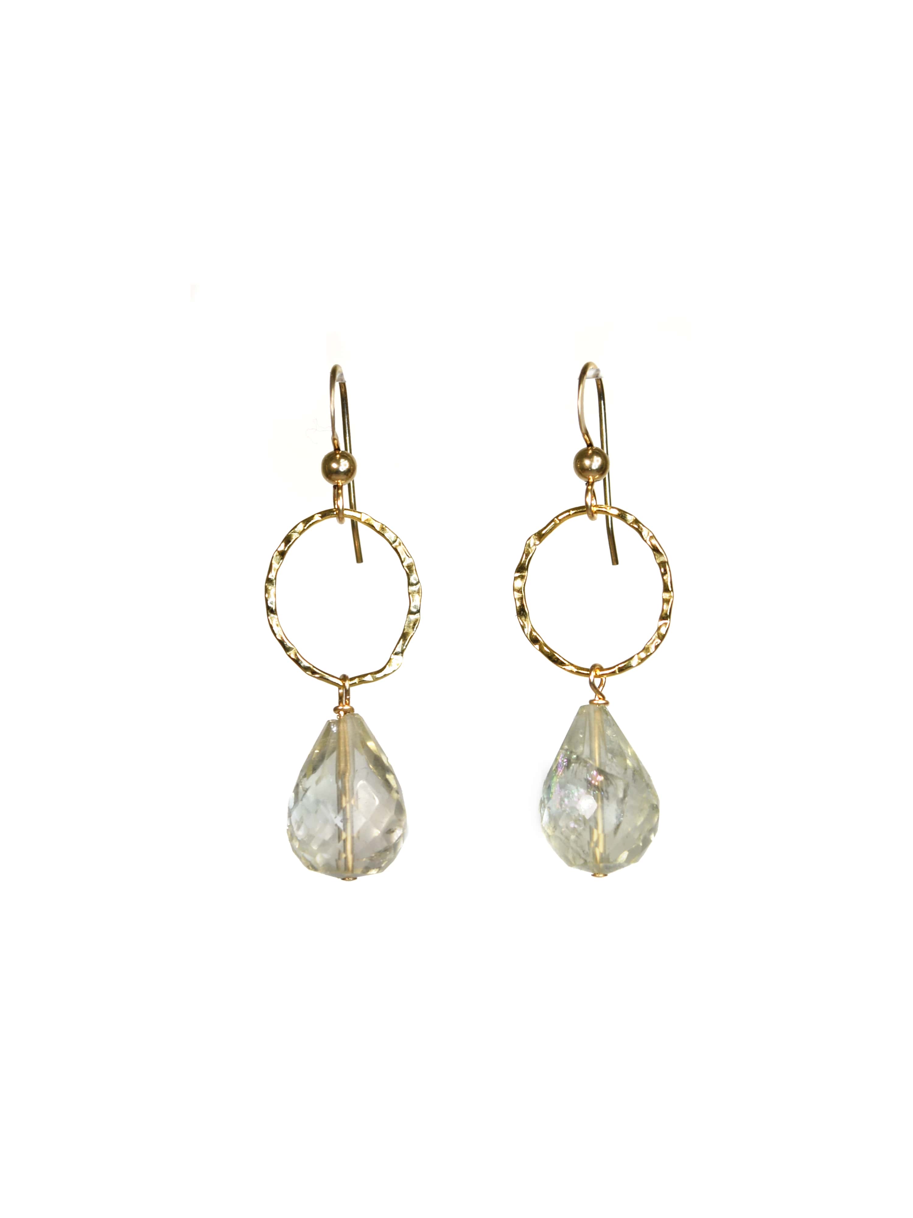 Eleanor Earrings in Green Amethyst