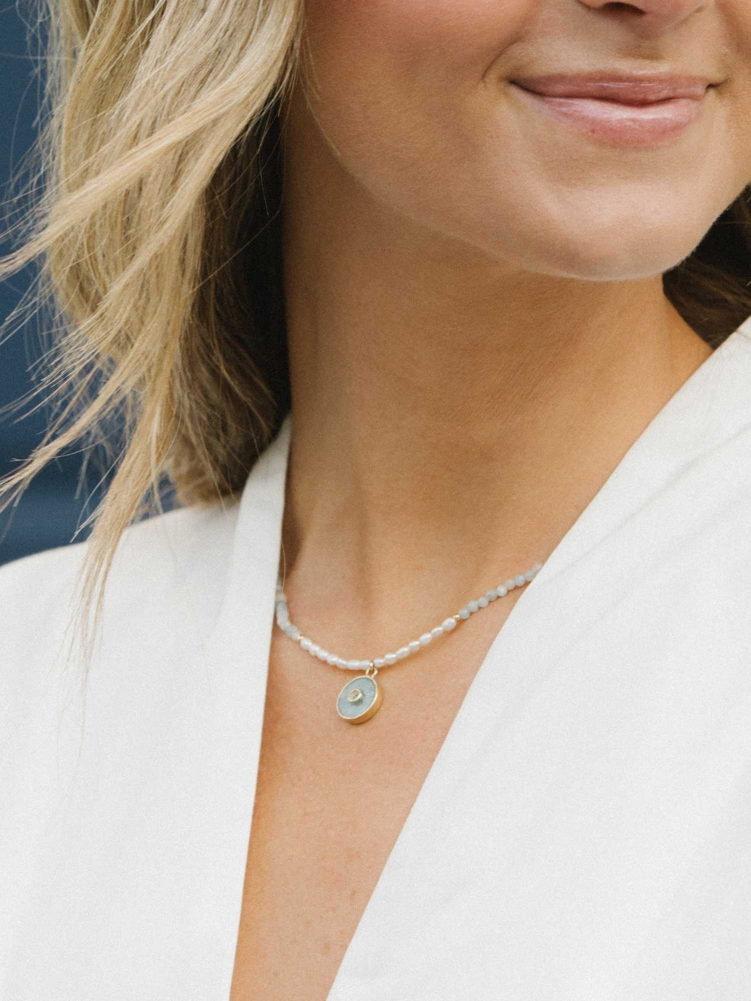 Equinox Necklace in Aquamarine