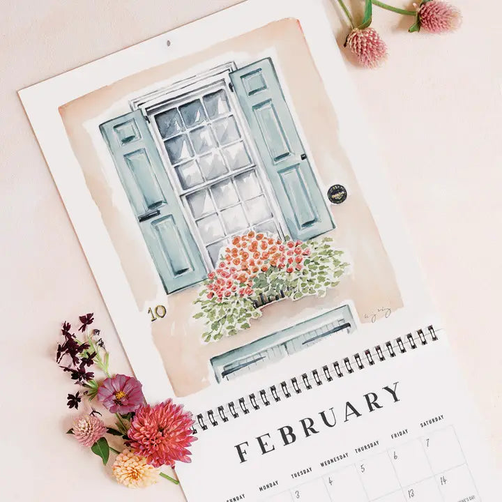 Flower Boxes of Charleston Wall Calendar 2026