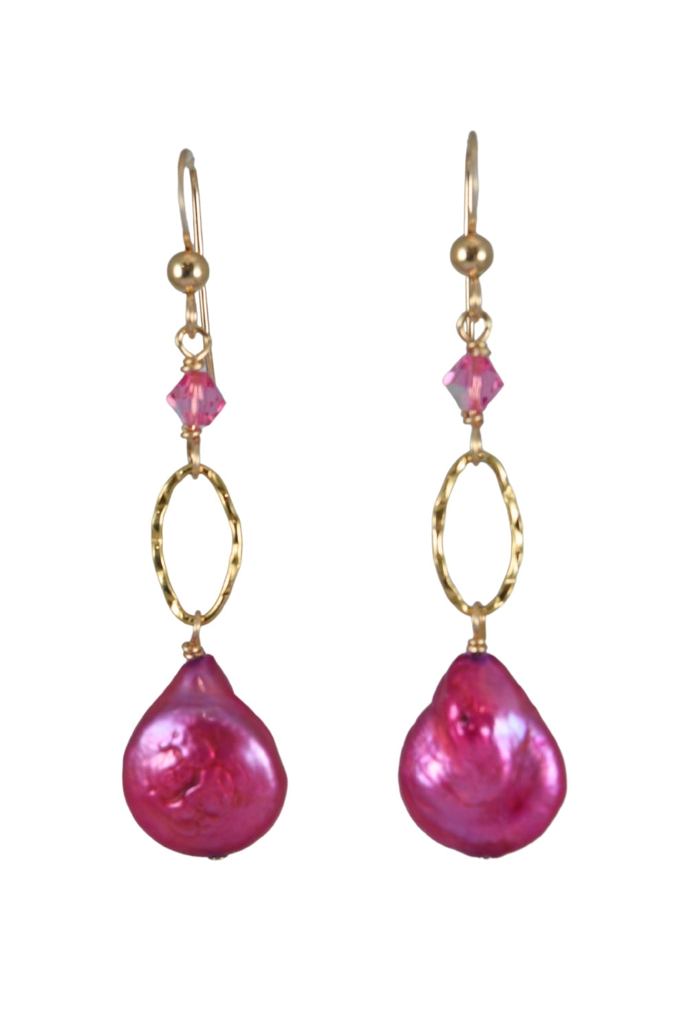 Fuchsia Pearl Earrings