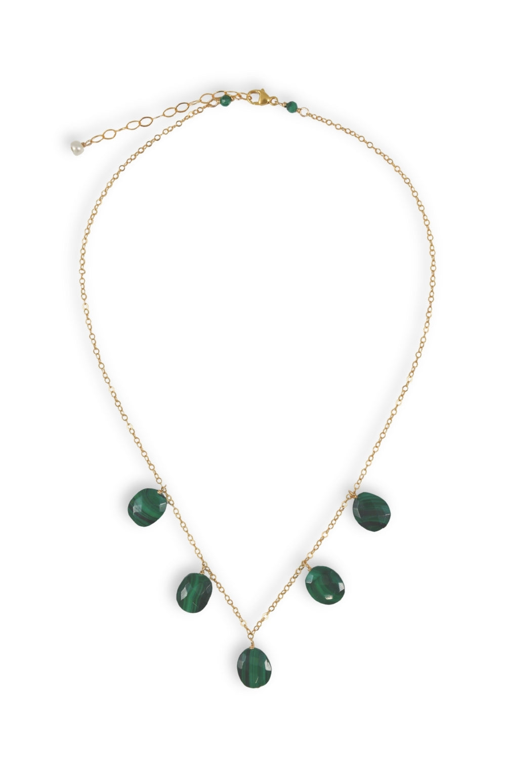 Gemma Necklace in Malachite