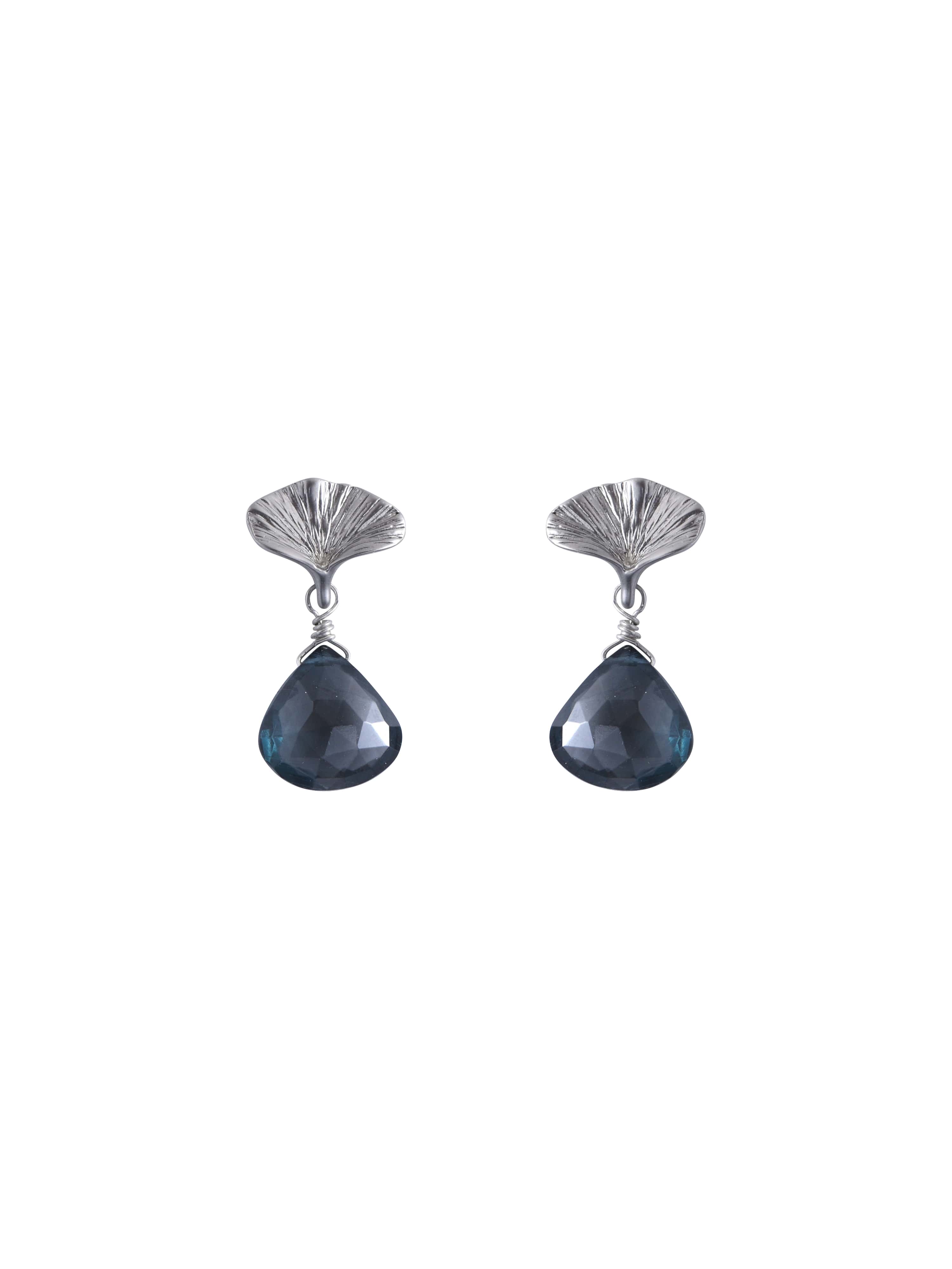 Ginkgo Earrings in London Blue Topaz