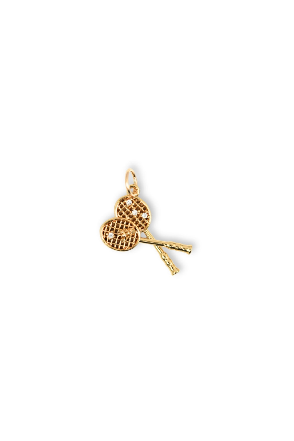 Tennis Racket Charm Crossed