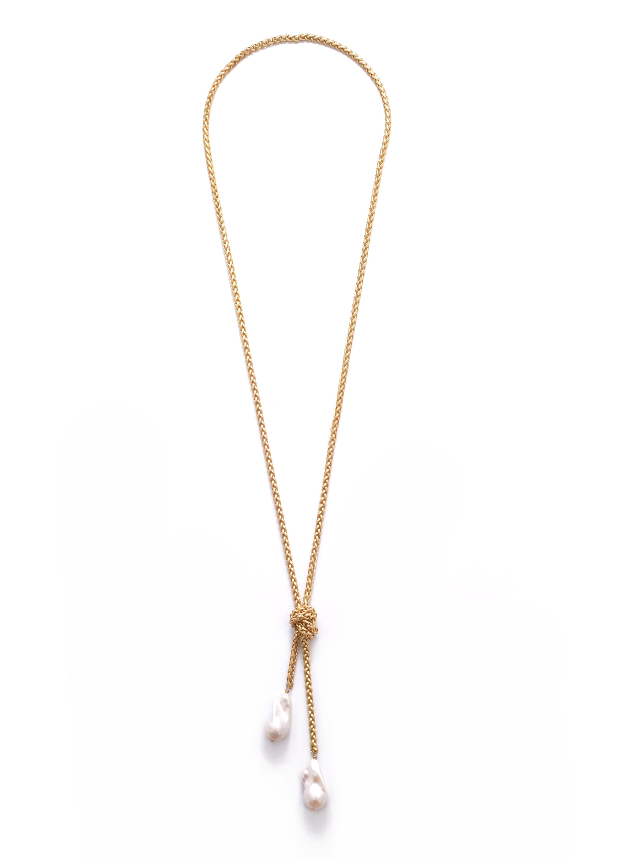 Legare Lariat Necklace in Gold